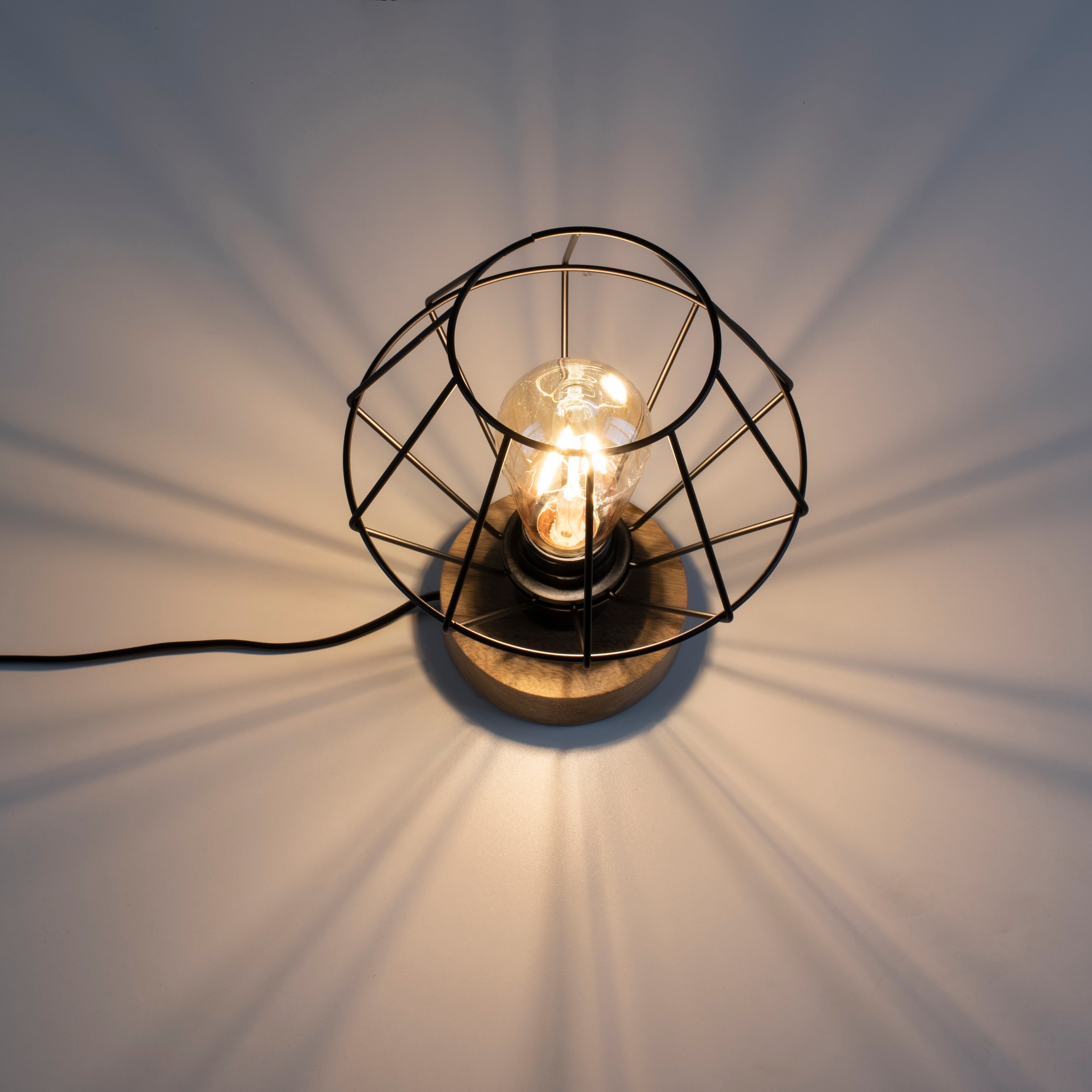 JUST LIGHT Tischleuchte »KASKA«, 1 flammig, Leuchtmittel E27 | ohne Leuchtmittel, ExklusiveE27, Schalter, Schnurschalter