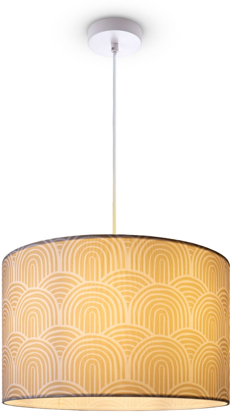Paco Home Pendelleuchte »Hugo Pillar«, Leuchtmittel E27 | ohne Leuchtmittel, Hängeleuchte Wohnzimmerlampe Mit Schirm Modern Abstrakt Vintage