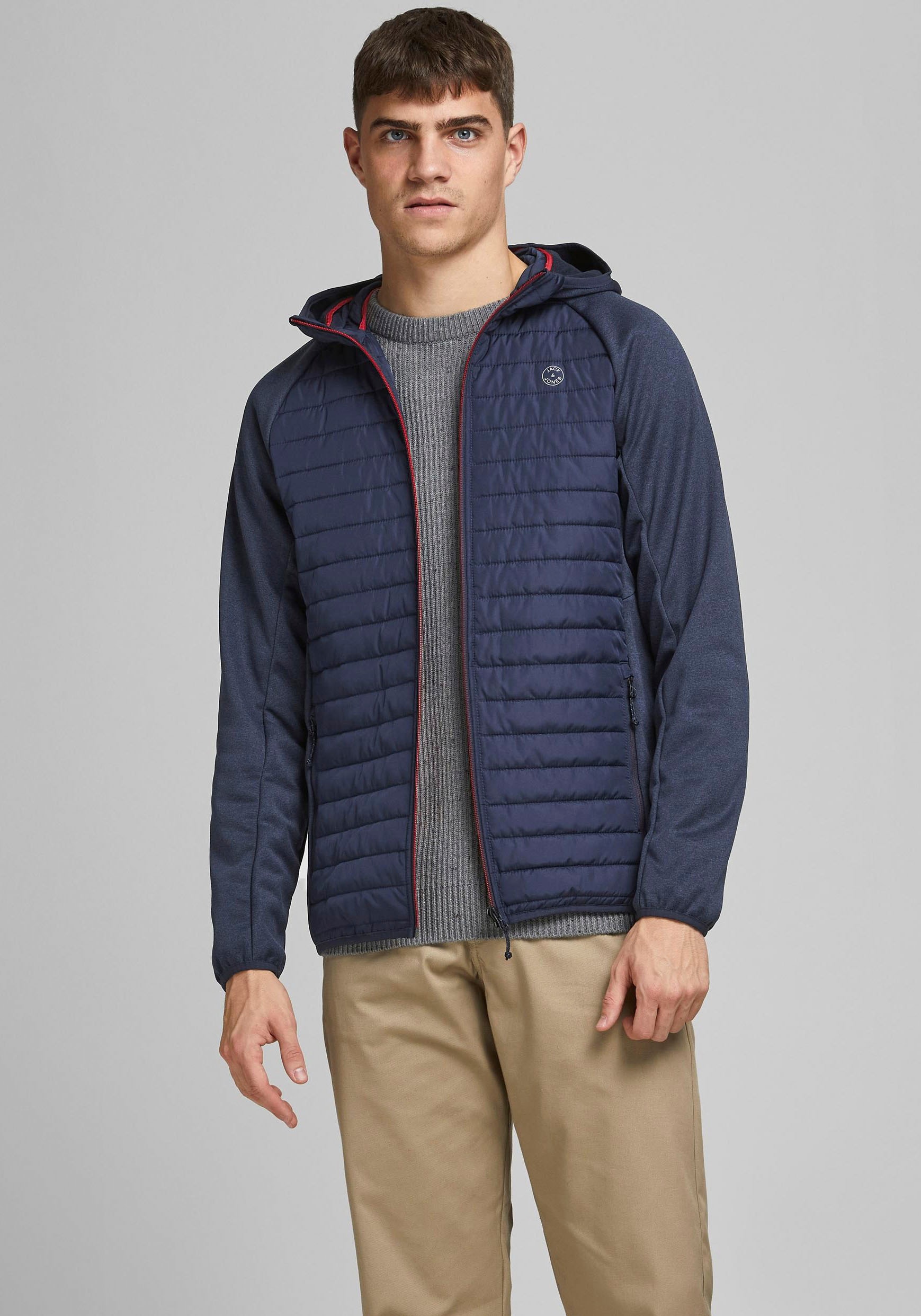 Jack & Jones Steppjacke "JJEMULTI mit Kapuze und Futter", mit Kapuze, unifa günstig online kaufen