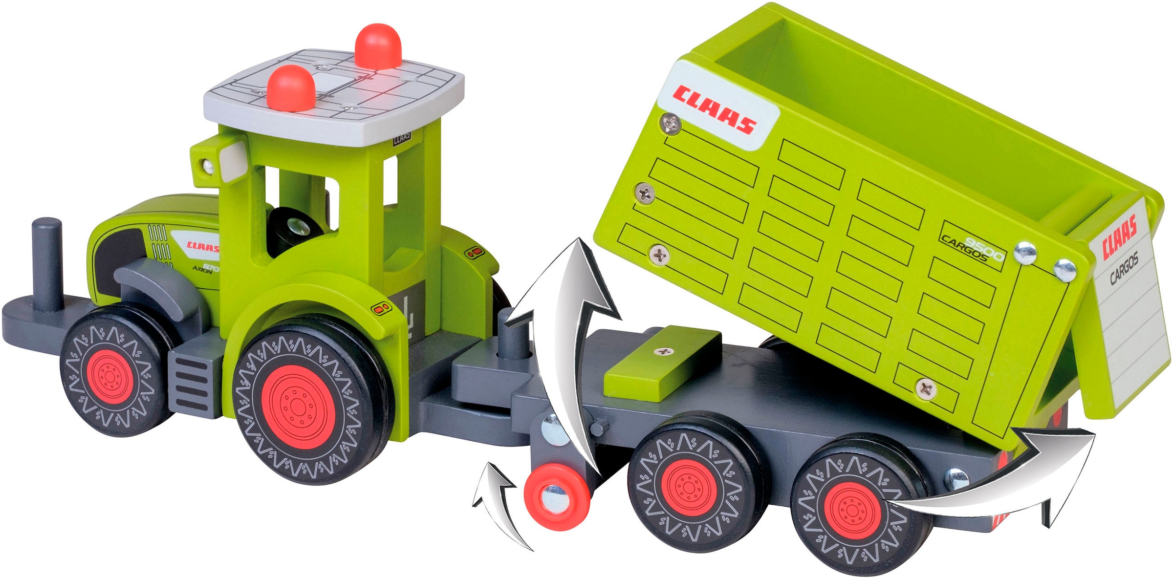 Happy People Spielzeug-Traktor »CLAAS Kids Axion 870«, aus Holz, mit Kipper