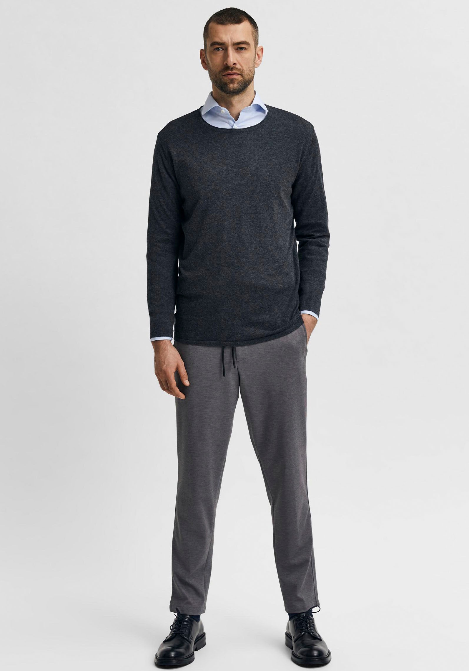 SELECTED HOMME Rundhalspullover »ROME KNIT«