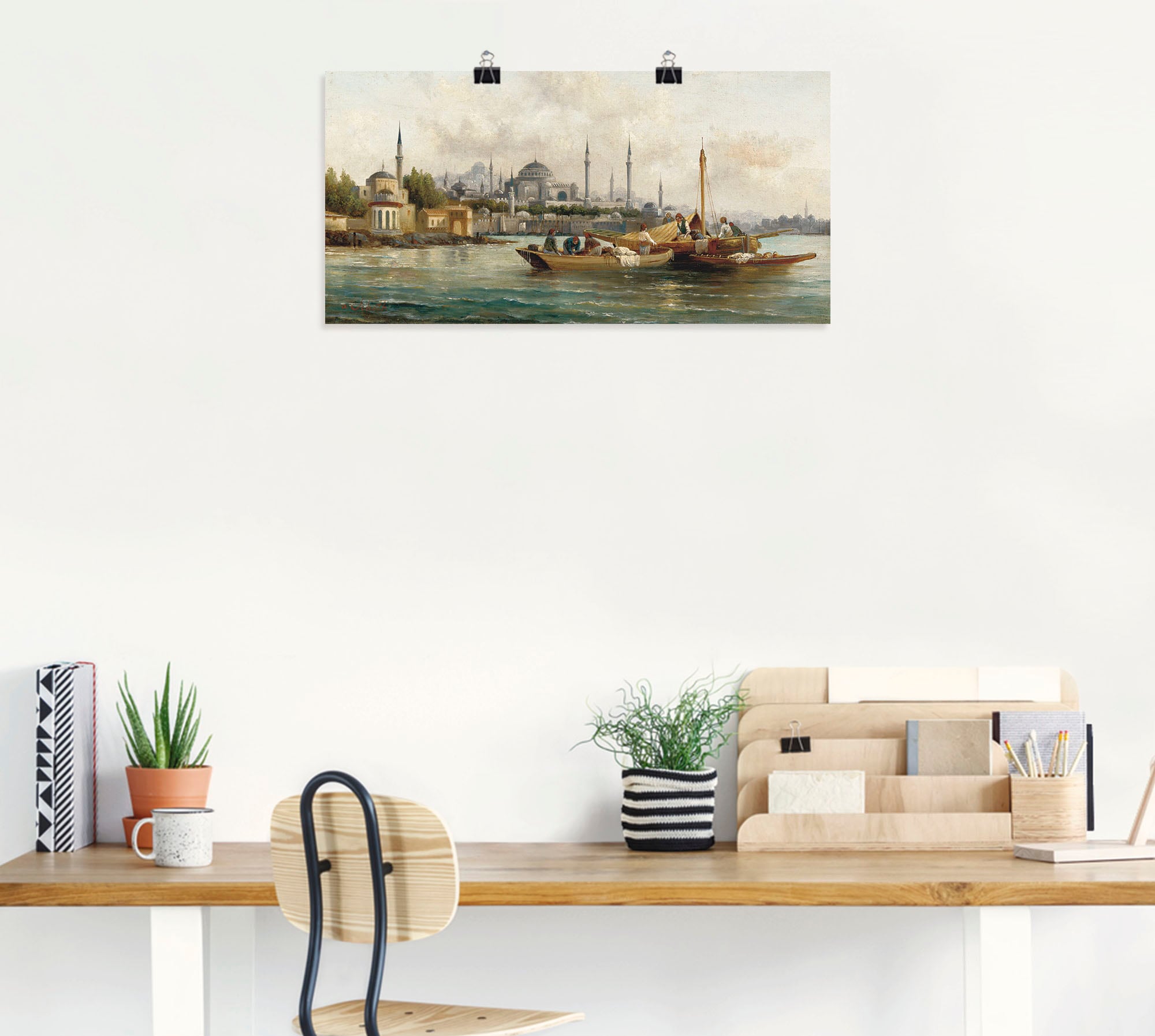 Artland Wandbild »Handelsschiffe vor Hagia Sophia«, Boote & Schiffe, (1 St.), als Leinwandbild, Poster, Wandaufkleber in verschied. Größen