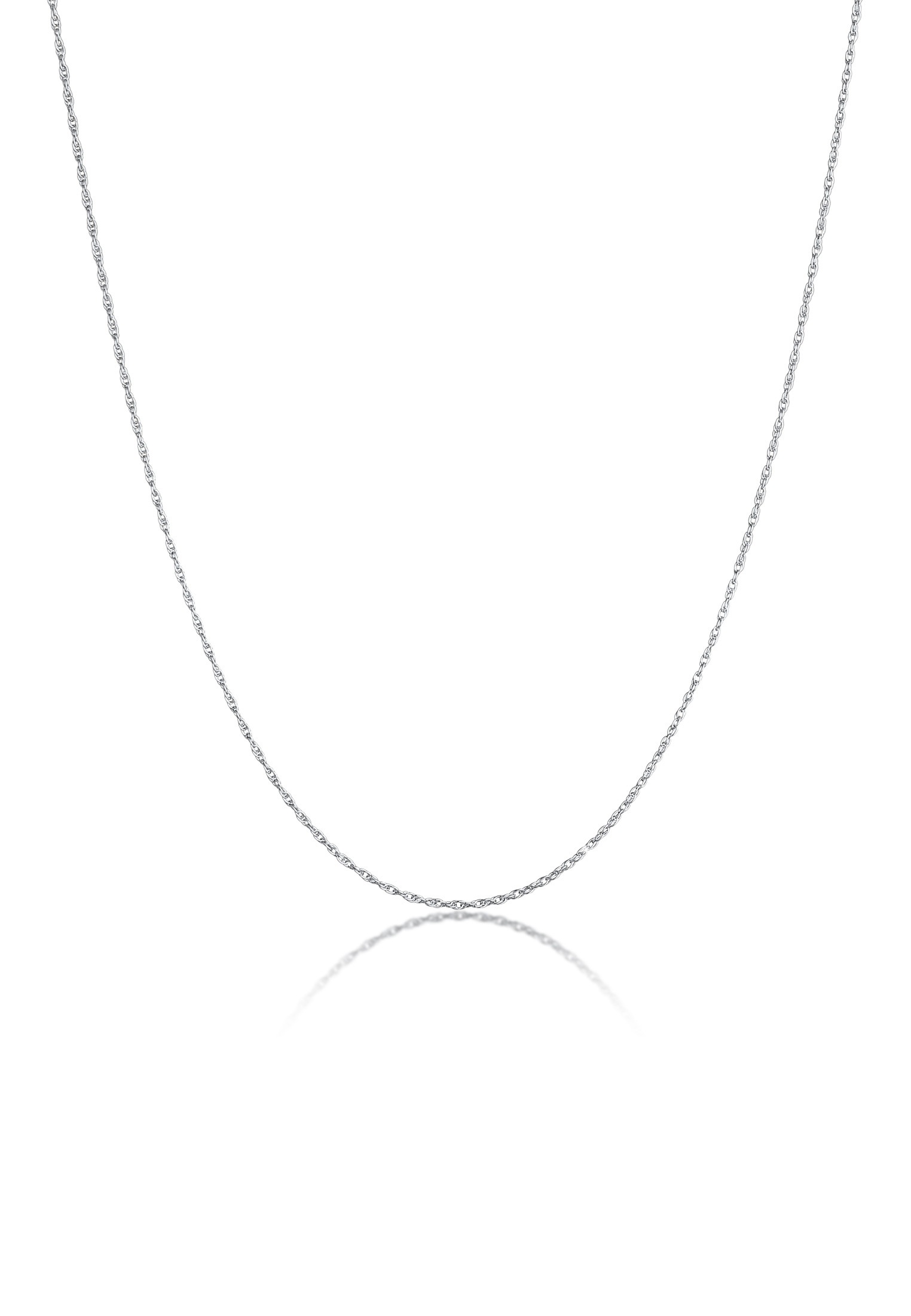 ELLI Damen Kette ohne Anhänger "Basic Panzerkette Gedreht Singapur 925 Silber", 45, ohne Stein, Silber 925 (Sterlingsilber), L: 45, silber, Silber