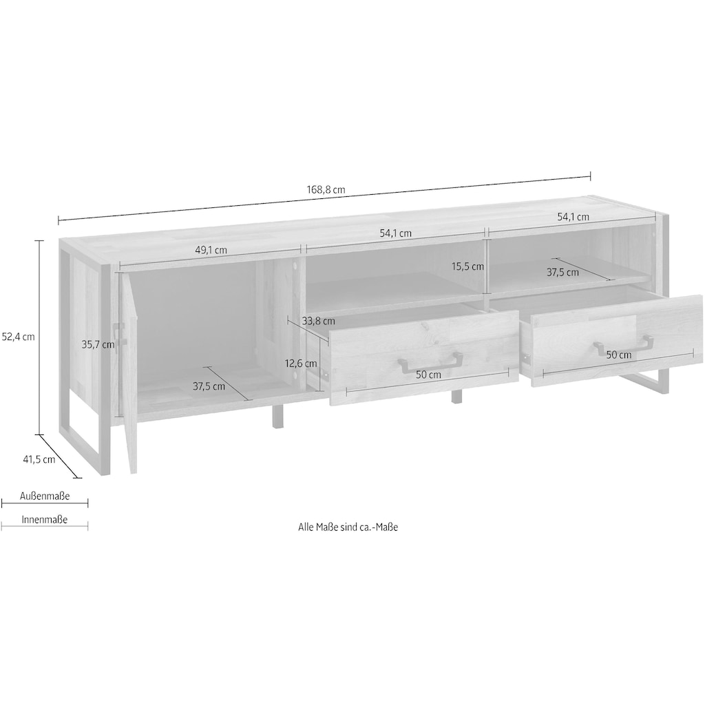 FORTE Lowboard »HUD TV - Schrank«, Breite 169 cm