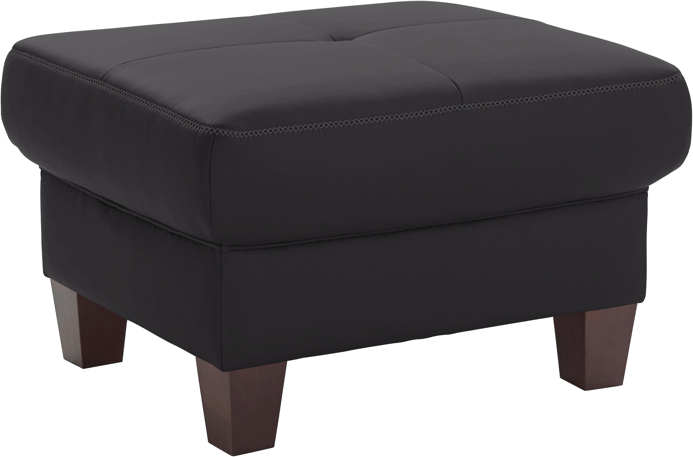 Home affaire Polsterhocker "Varese" Kreuznaht in beige günstig online kaufen