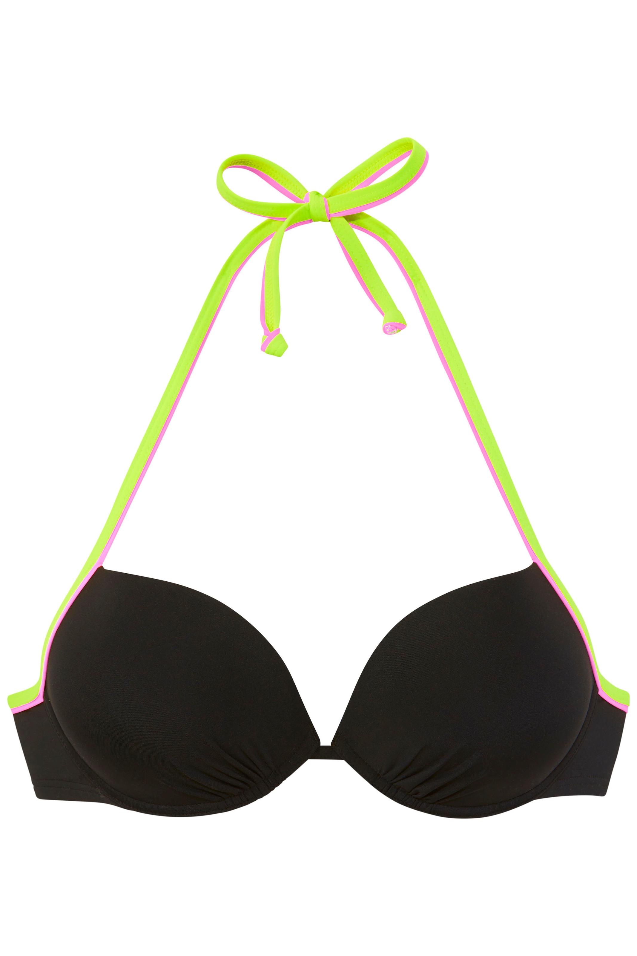 Buffalo Push-Up-Bikini-Top »Pop«, Mit kontrastfarbigen Trägern