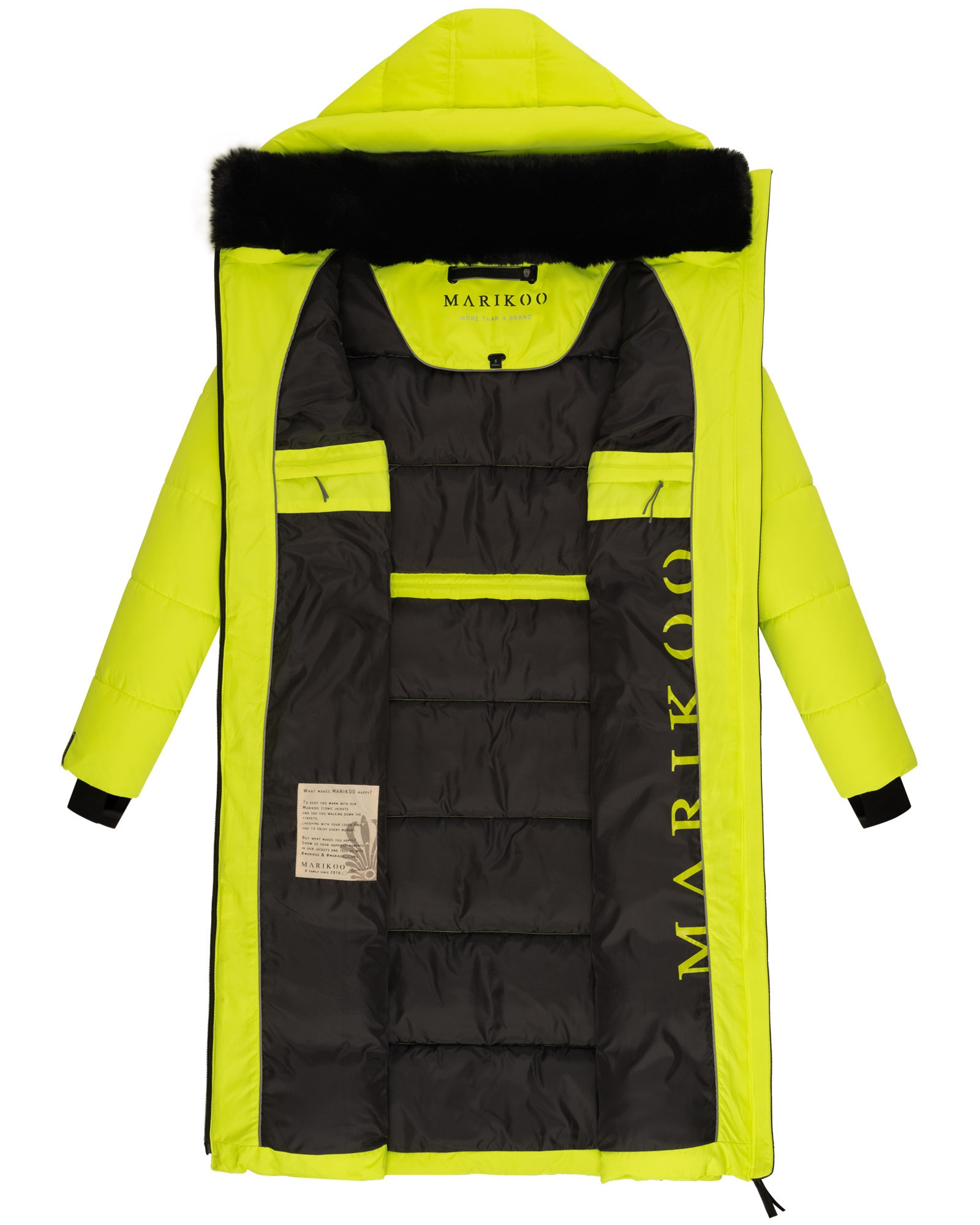 Marikoo Steppjacke »Zuraraa XVI«, langer Winter Mantel gesteppt