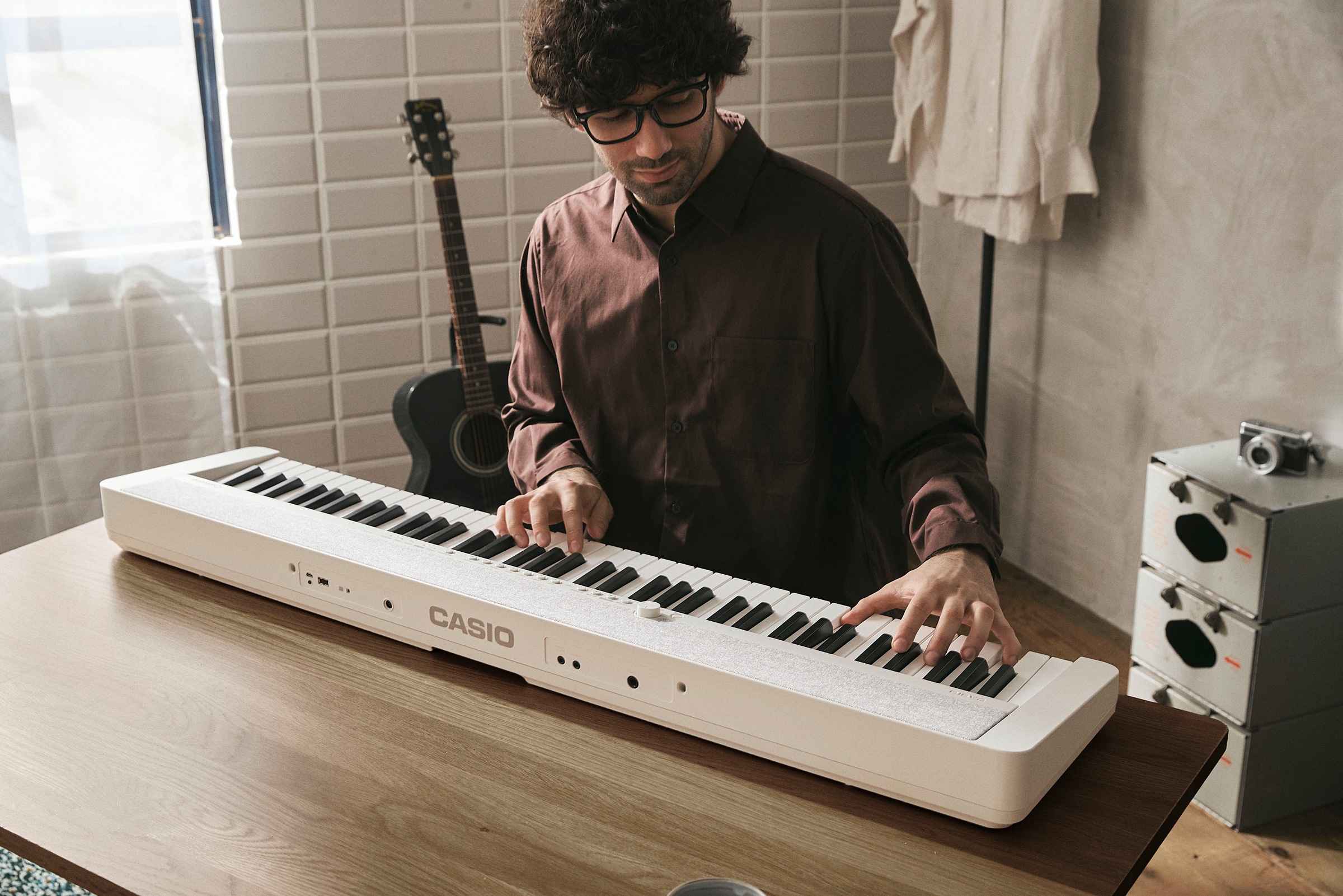 CASIO Home-Keyboard »CT-S1-76 weiß«, inkluisve Pedal und Stativ
