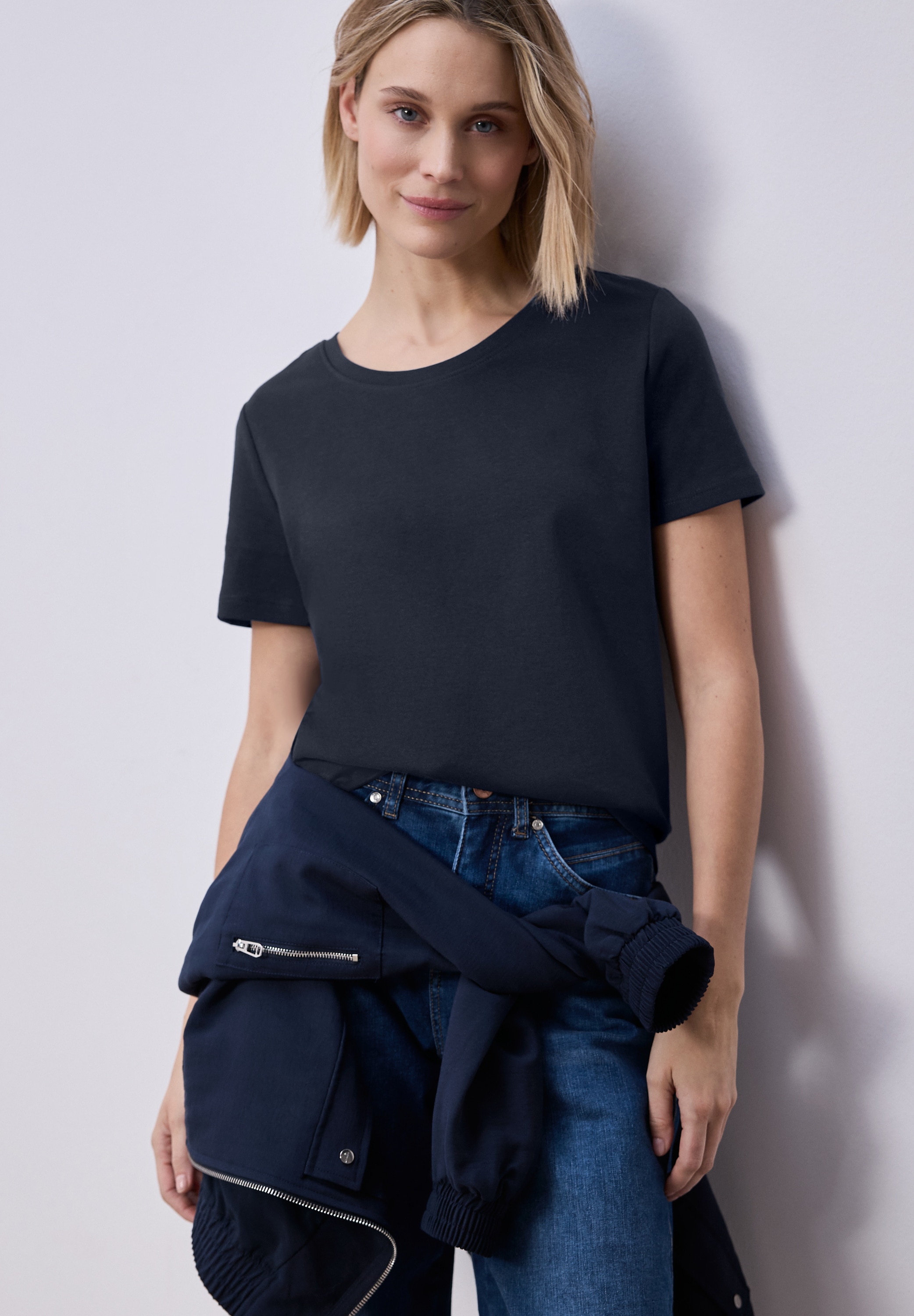 STREET ONE T-Shirt aus reiner Baumwolle günstig online kaufen