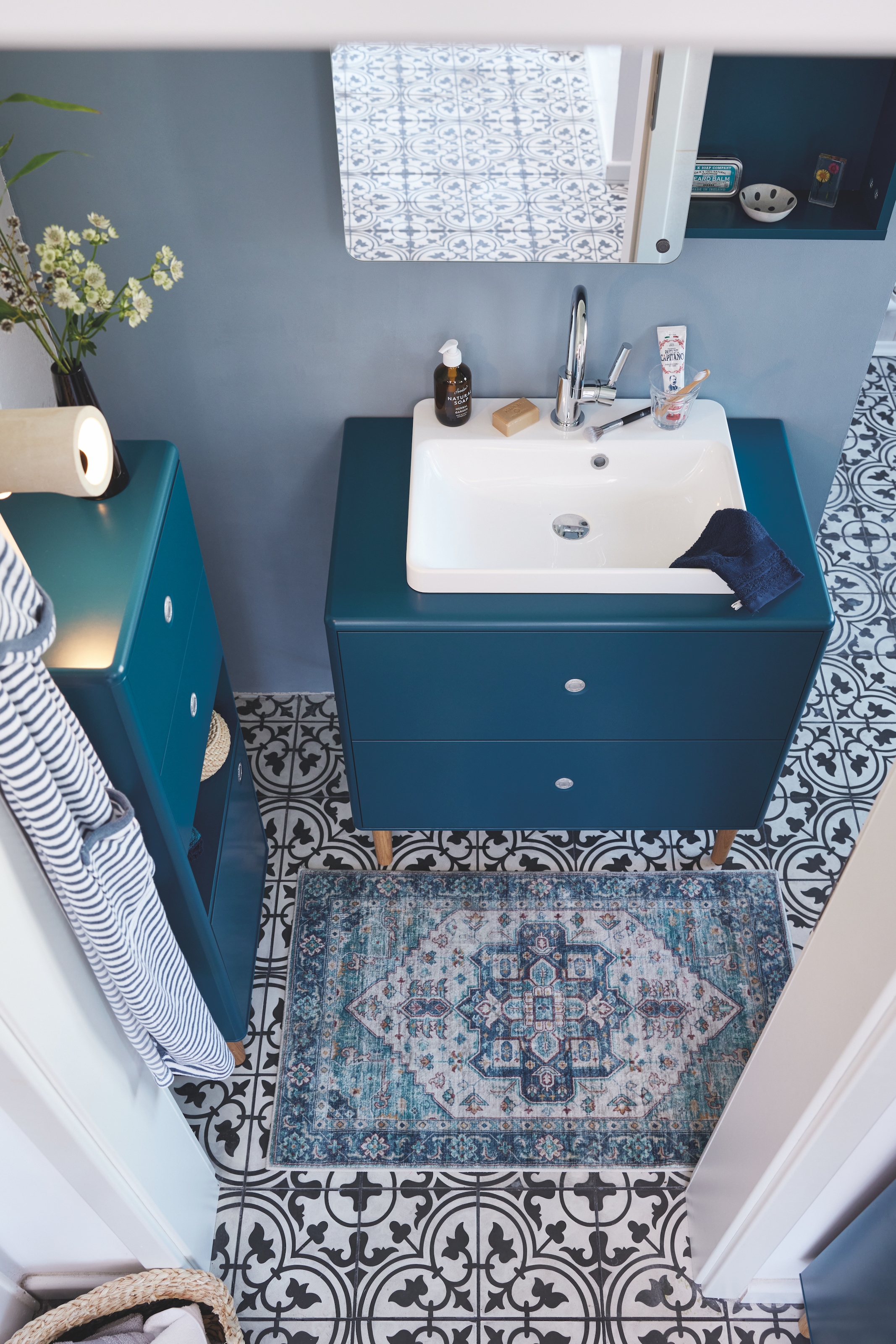 TOM TAILOR HOME Badematte »Oriental Bath FOUR« Höhe 7 mm rutschhemmend beschichtet fußbodenheizungsgeeignet | strapazierfähig Badteppich, Orient-Optik, Vintage Design, waschbar