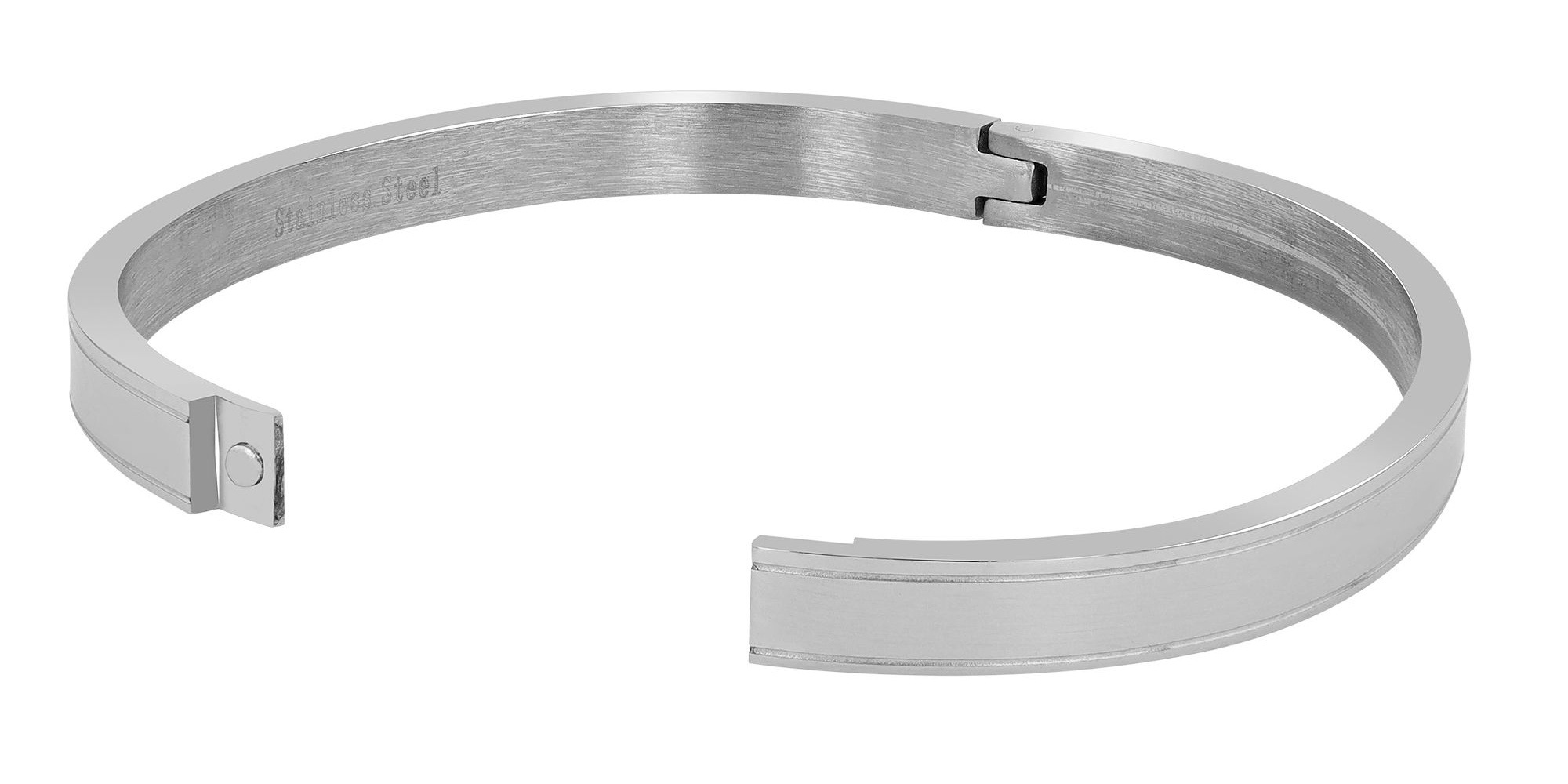 ADELIA ́S Damen Armreif "Armband – Armreif aus Edelstahl Ø 6,0 cm cm", 6cm, Edelstahl, silber, Edelstahl, Armbänder, Zum Verschenken – ideal zum