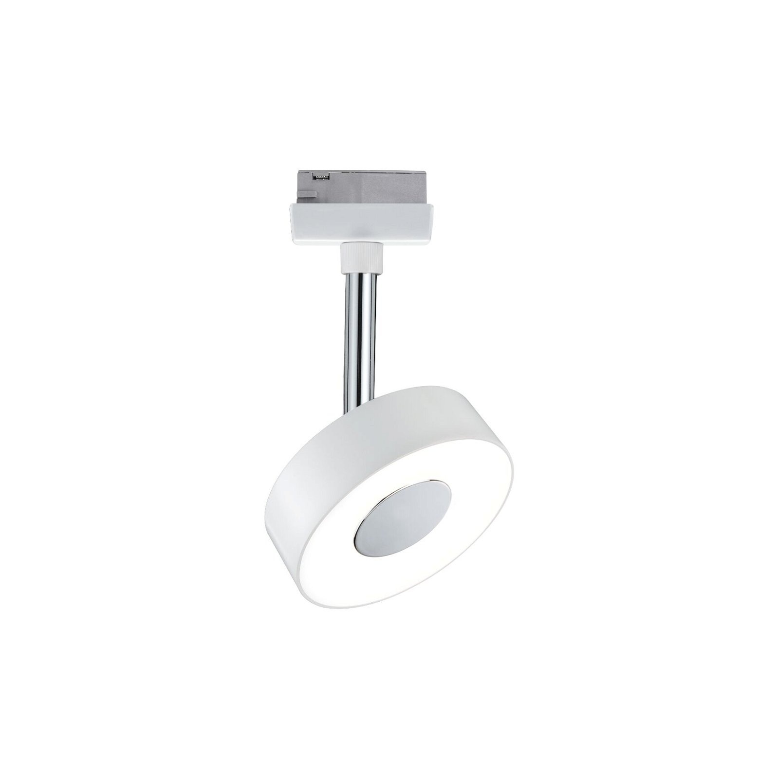 Paulmann Schienensystem-Leuchten »URail Schienenspot Circle Einzelspot 222lm 5,3W 2700K 230V Chrom matt«, dimmbar, Einzelspot