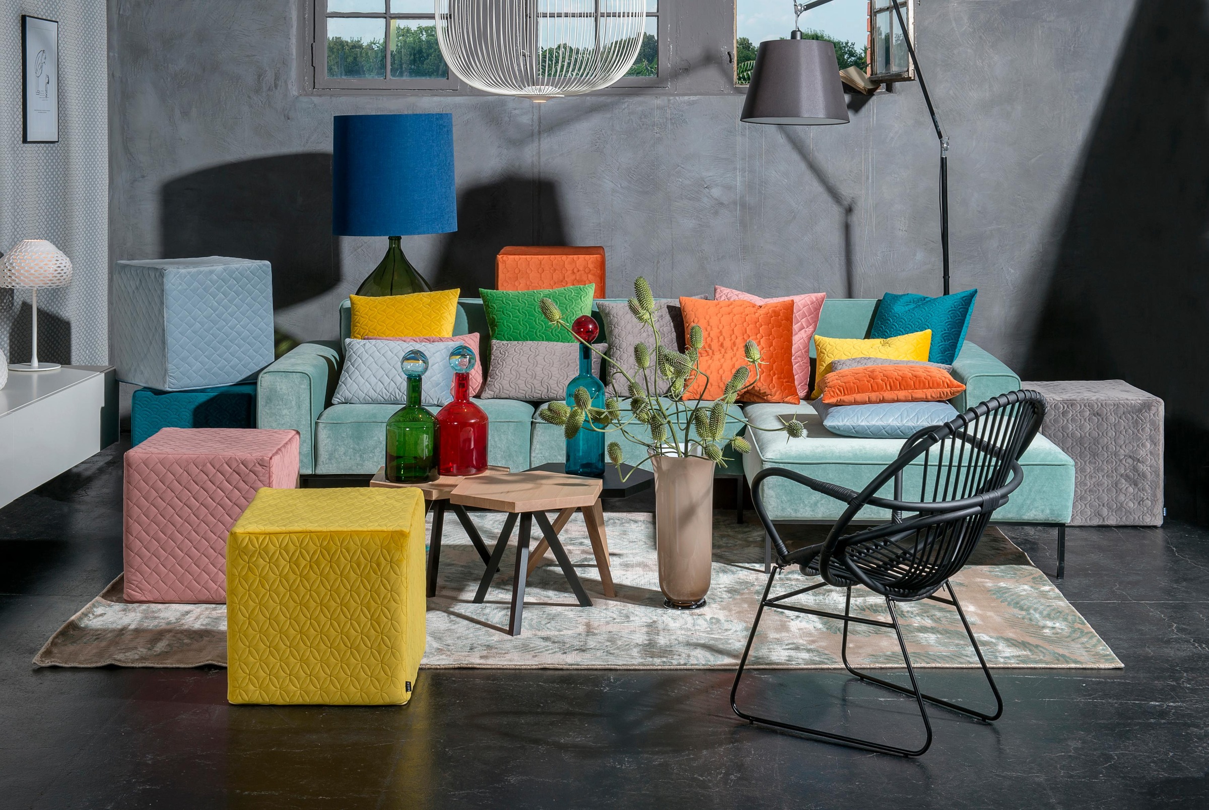 H.O.C.K. Dekokissen "Soft Nobile" mit gesteppten Mustern, Kissenhülle mit F günstig online kaufen