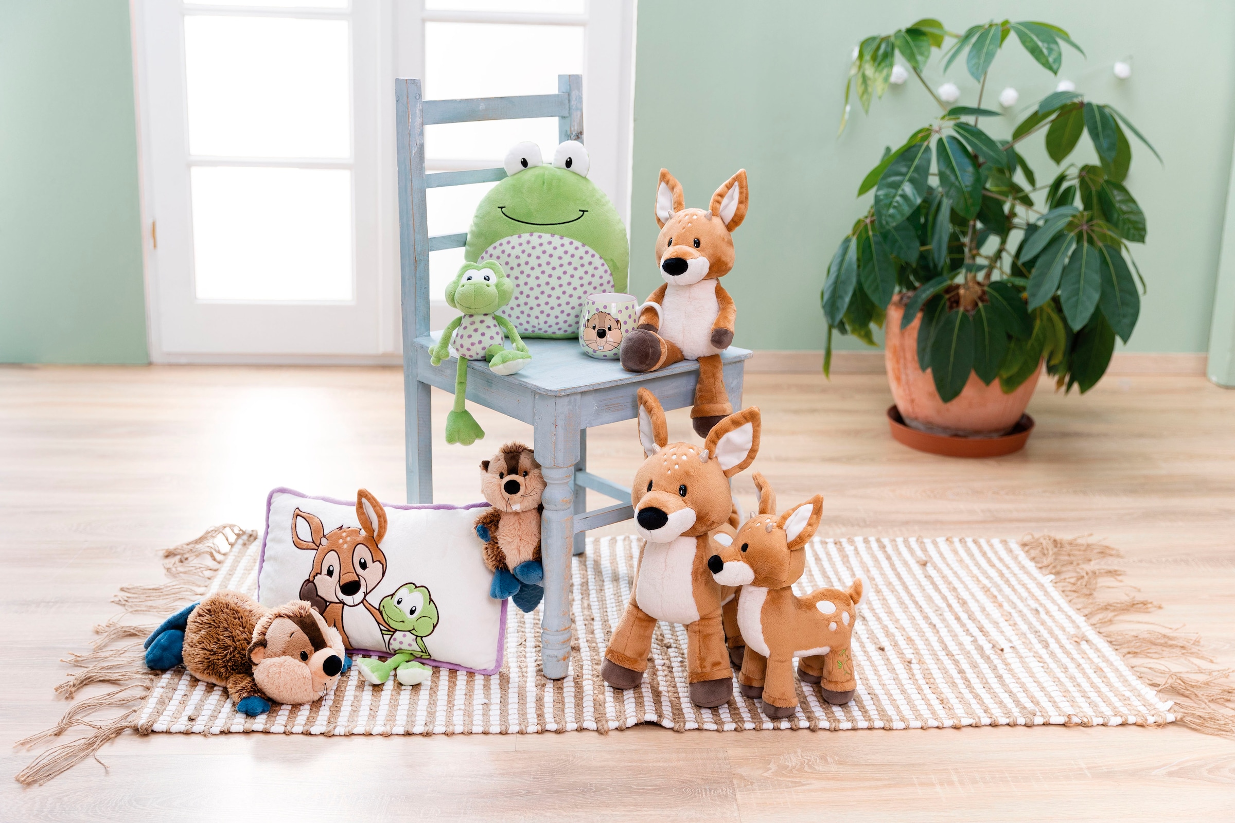 Nici Kuscheltier »Forest Friends, Biber Harry Woodsnacker, 30 cm liegend«, liegend; enthält recyceltes Material (Global Recycled Standard)