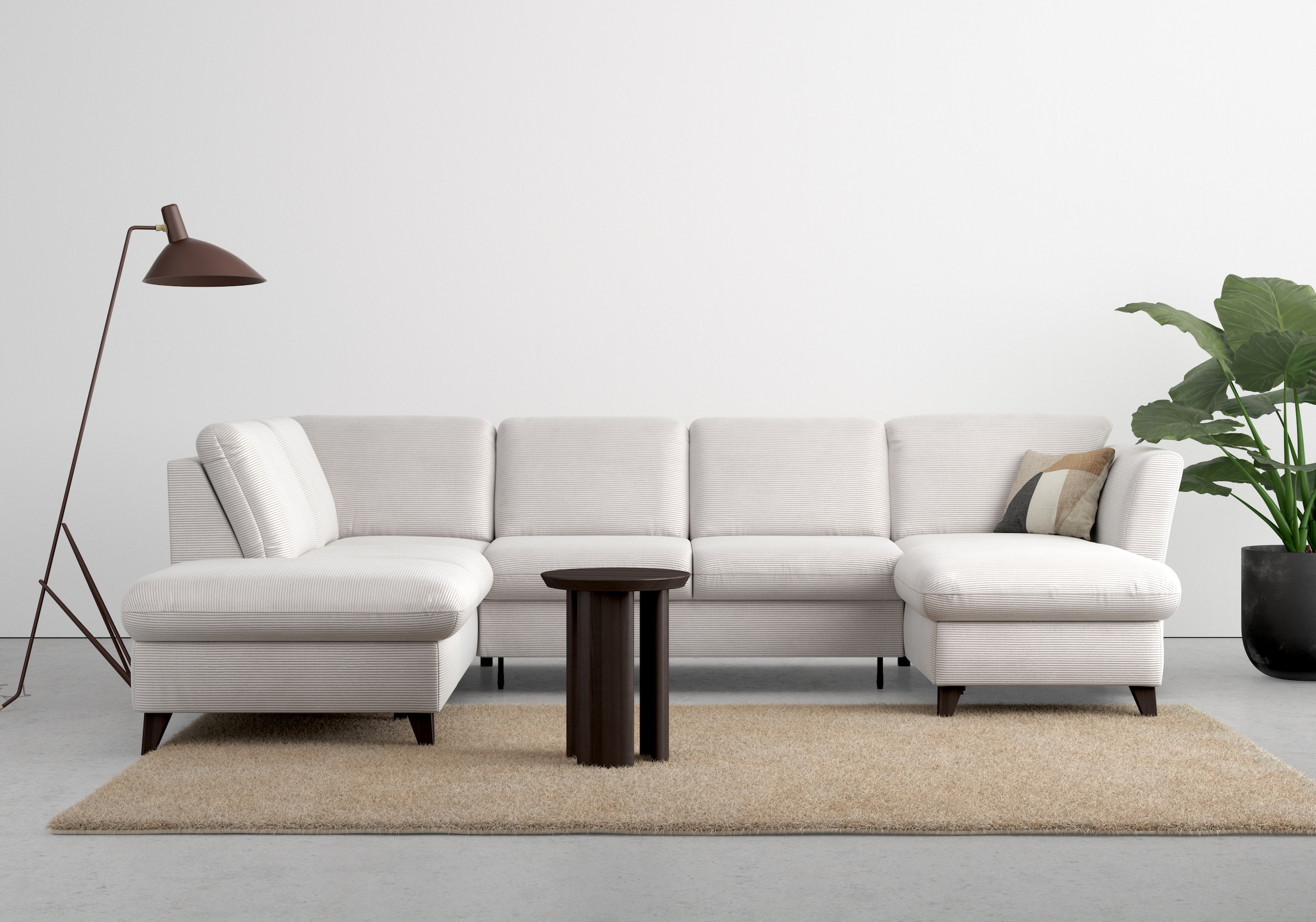 Home affaire Wohnlandschaft "Trelleborg U-Form" wahlweise mit Bettfunktion günstig online kaufen