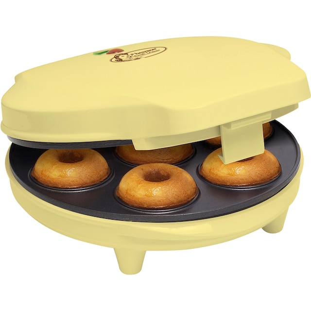 bestron Donut-Maker »ADM218SD Sweet Dreams«, 700 W, im Retro Design,  Antihaftbeschichtung, Gelb | BAUR
