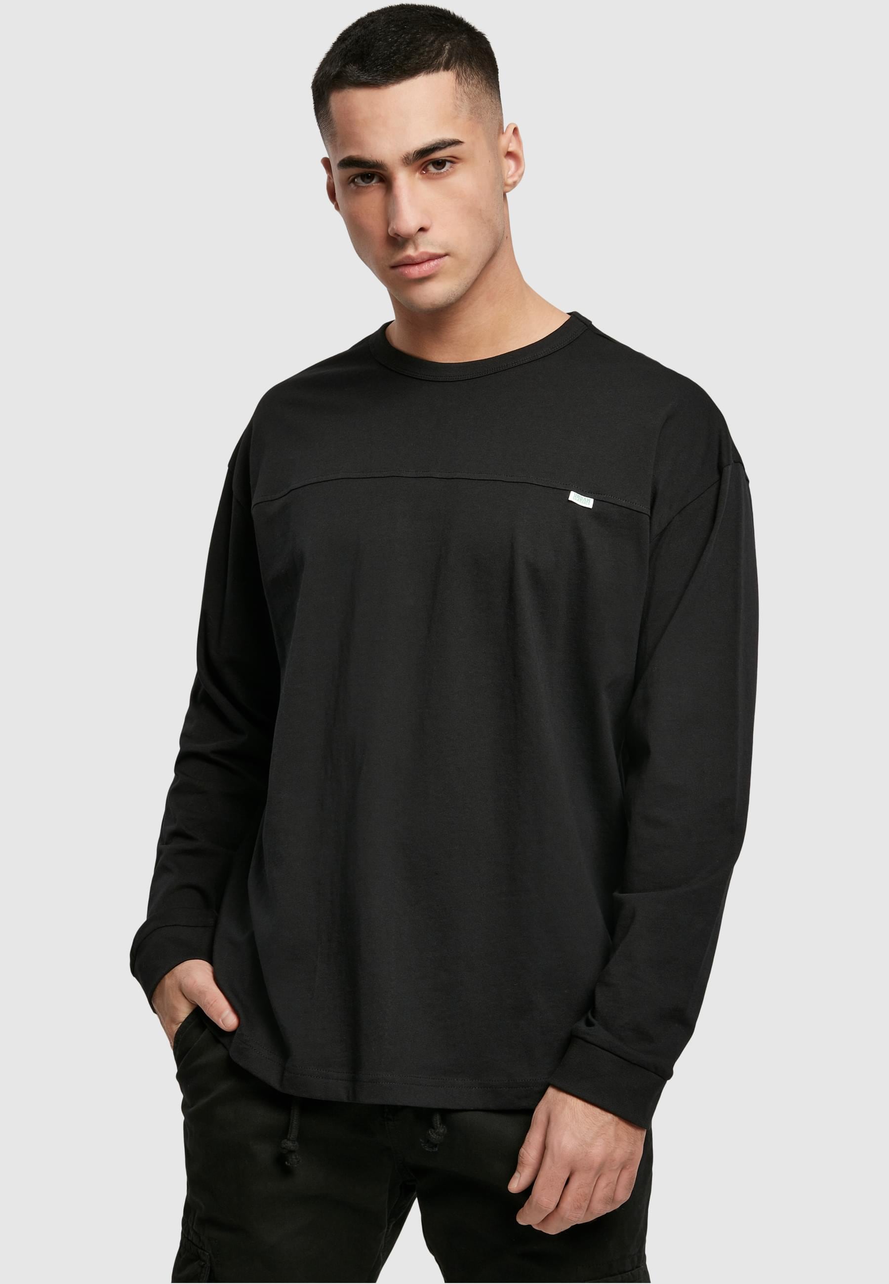 URBAN CLASSICS Longsleeve »Urban Classics Herren Organic Cotton Short Curved Oversized LS«, (1 tlg.)