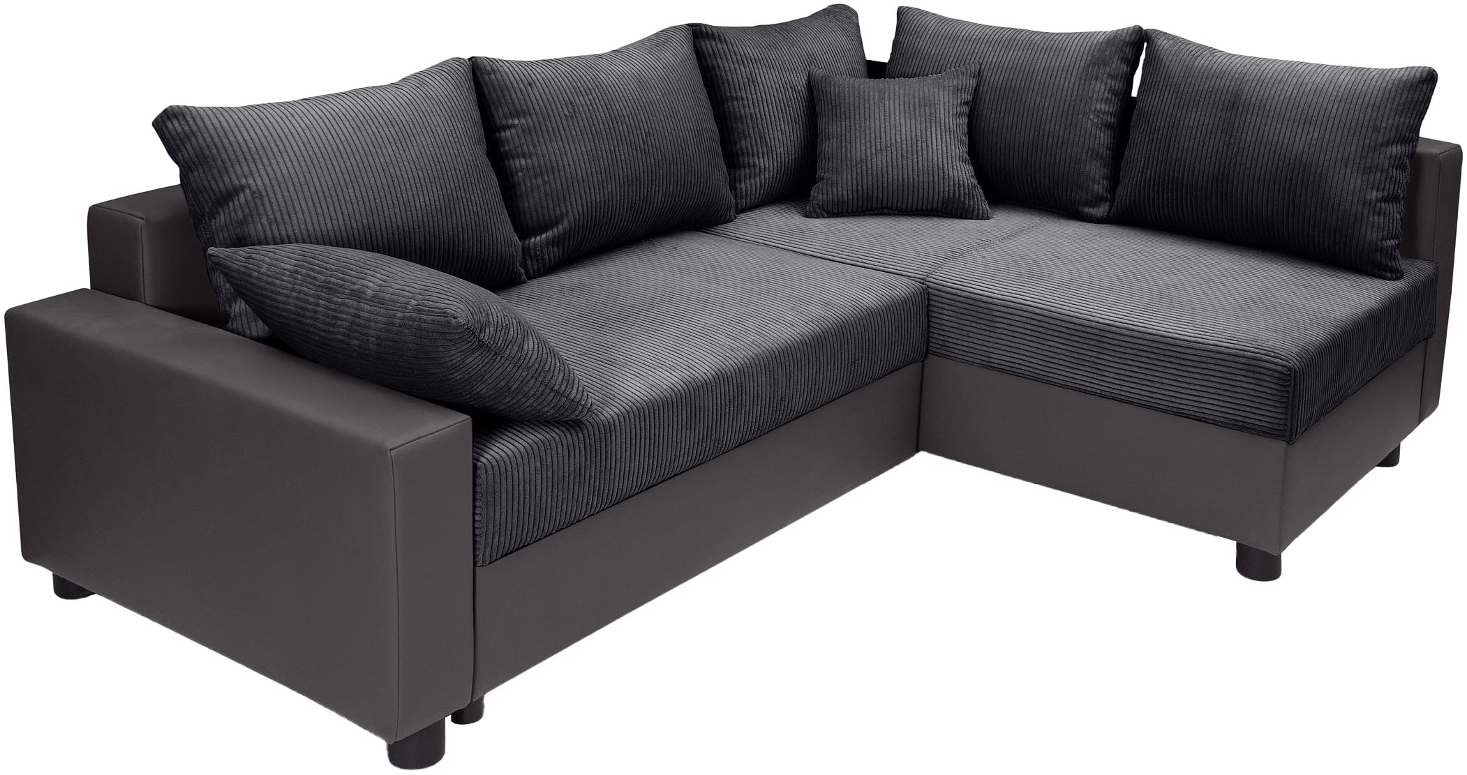 COLLECTION AB Ecksofa »Parma L-Form«, mit Schlaffunktion und Bettkasten, inklusive Kissen, Bonellfederkern