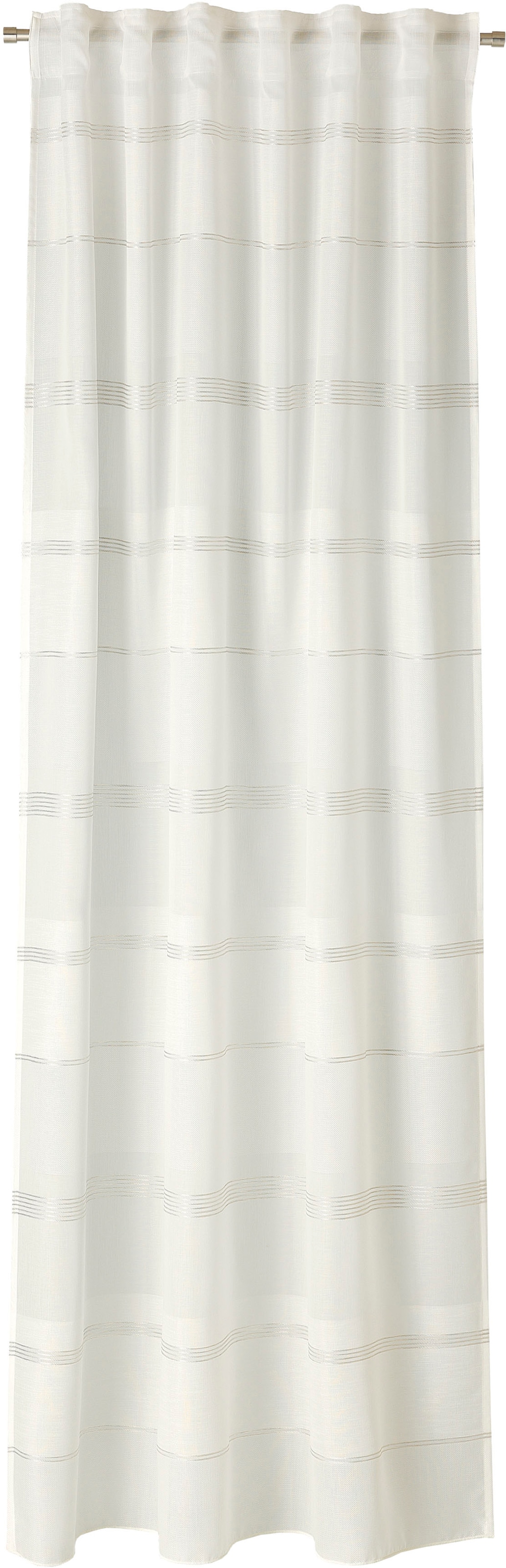 Vorhang »Morella«, (1 St.), Querstreifen mit Leinenoptik