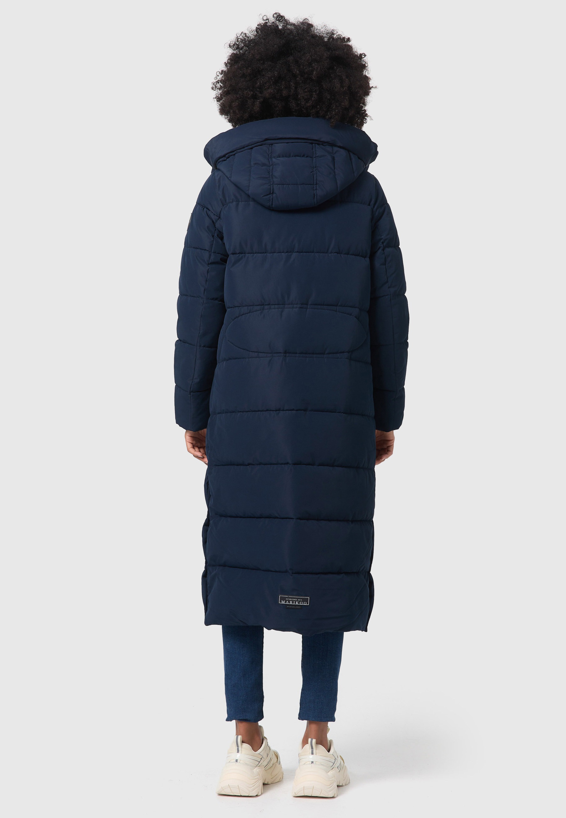 Marikoo Winterjacke »Nadeshikoo XIV«, extra langer Winter Mantel gesteppt