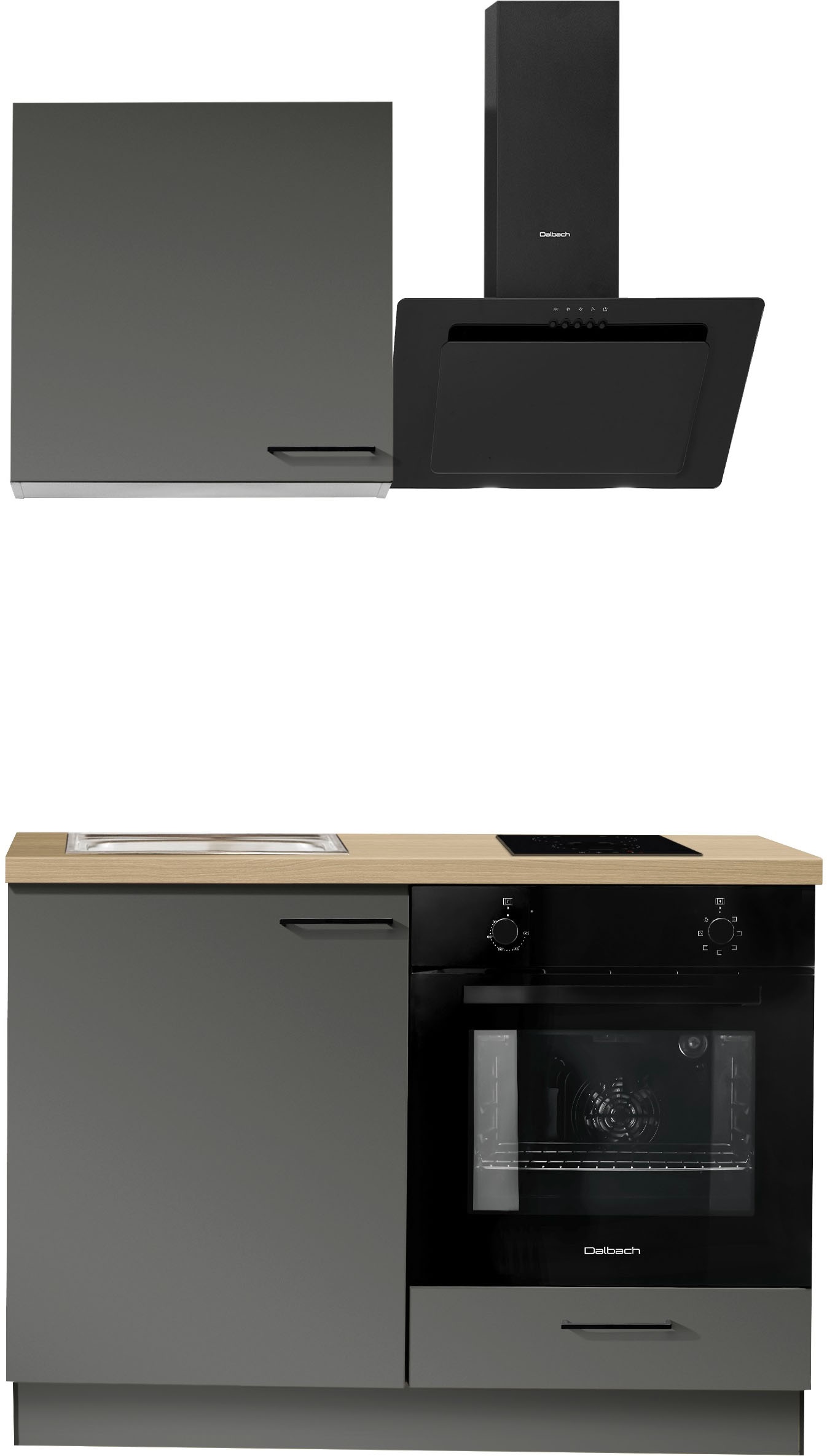 KOCHSTATION "KS-Solmera" Breite 120cm, vormontiert, inkl. Tisch, wahlweise mit E-Geräten