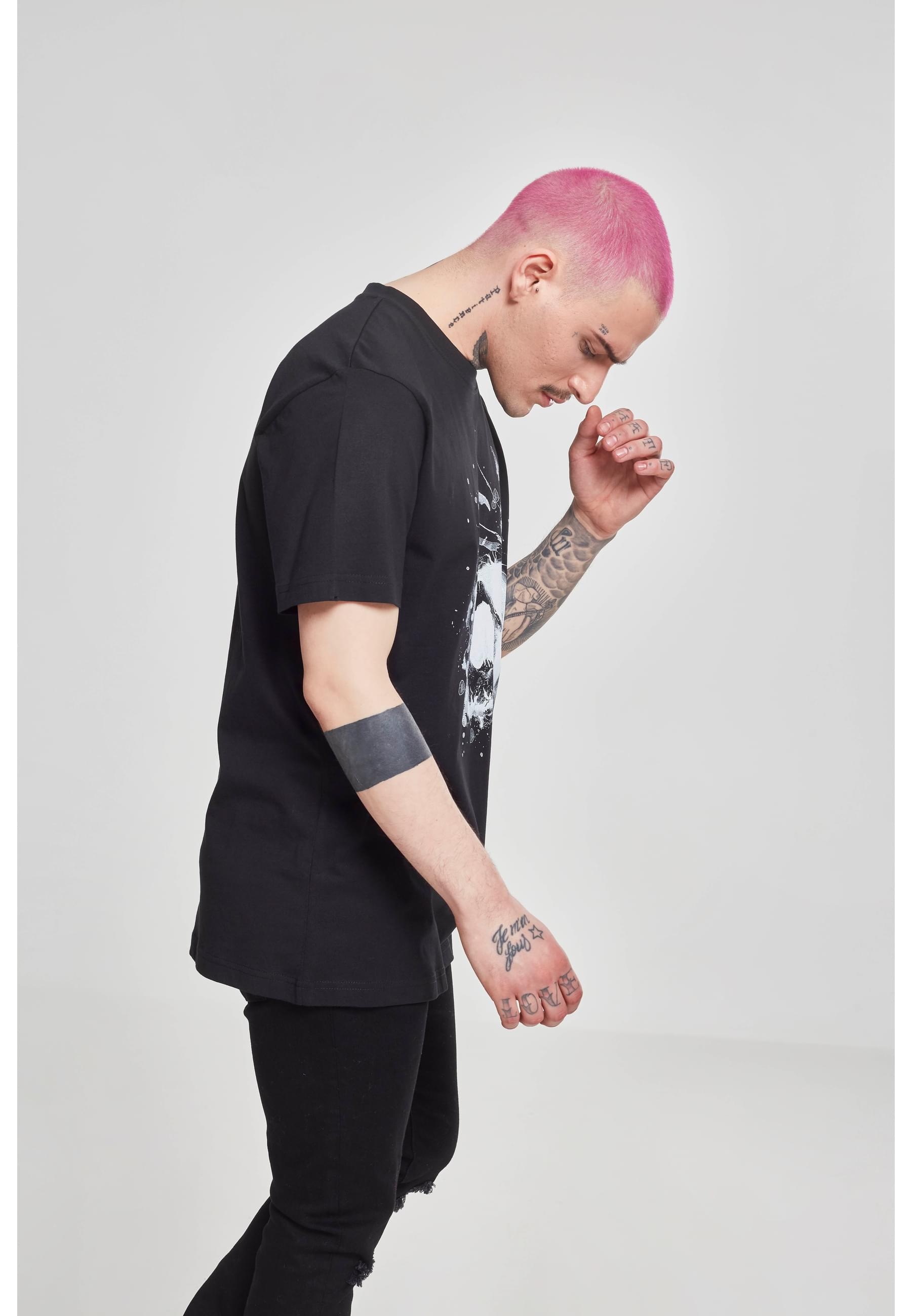 MisterTee T-Shirt »MisterTee Herren Waterpaint Skull Tee«, (1 tlg.)