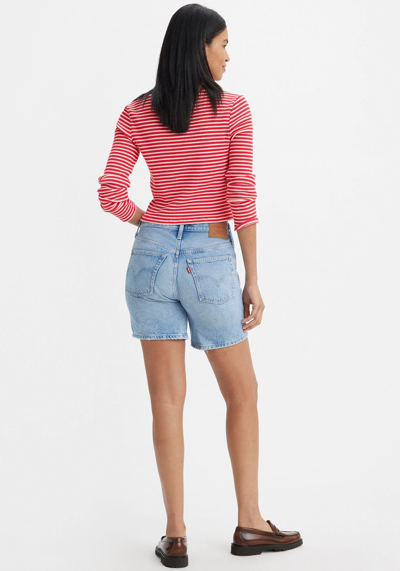 Levi's® Bermudas »501 MID THIGH SHORT«, mit Fransen am Saum