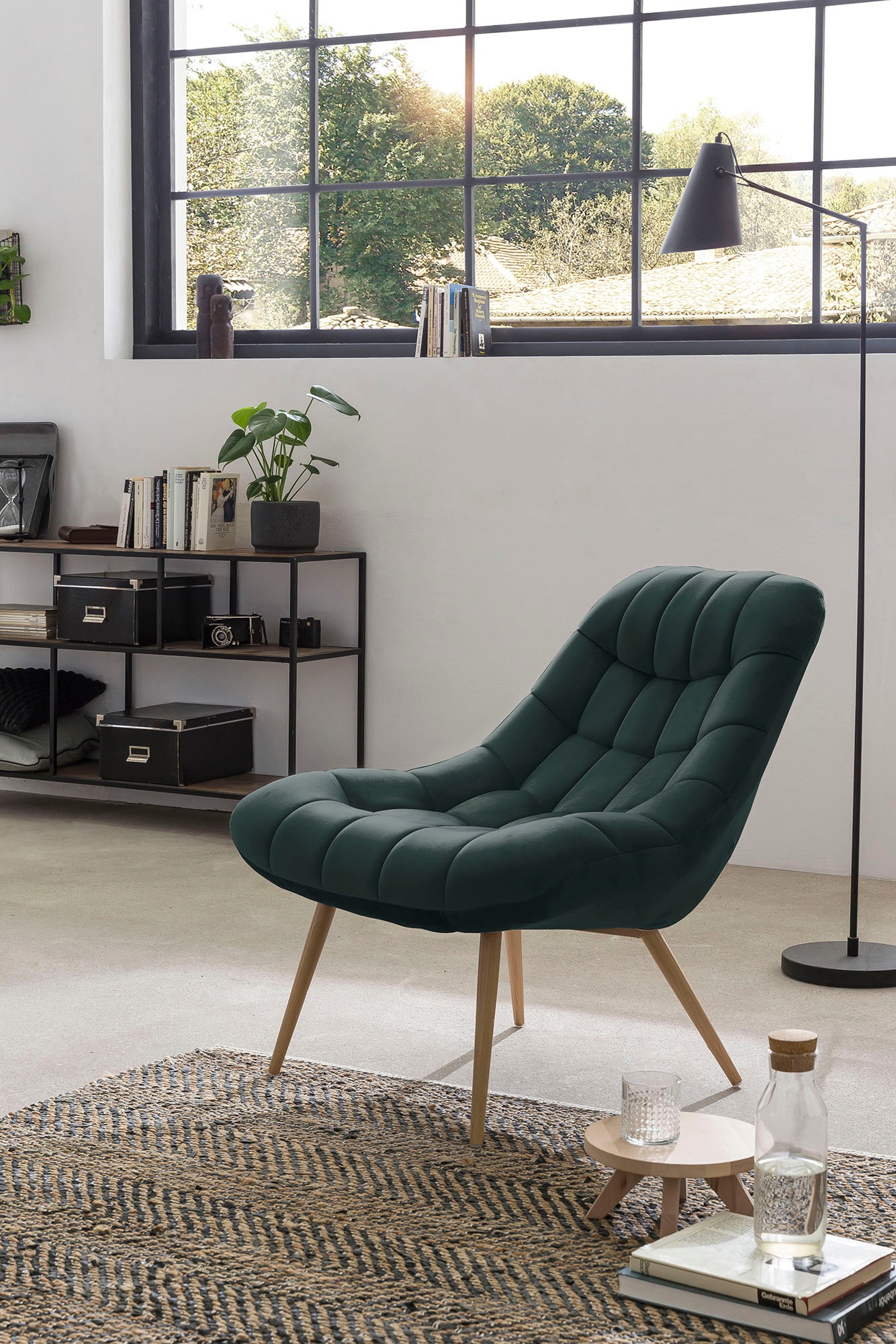 SalesFever Relaxsessel "Toulon - Komfortabler Loungesessel", mit XXL-Steppu günstig online kaufen