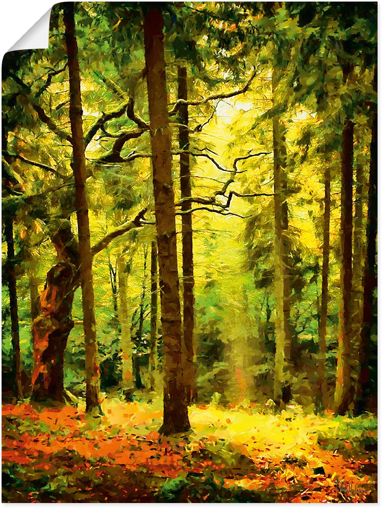 Artland Leinwandbild »Wald II«, Waldbilder, (1 St.), auf Keilrahmen gespannt