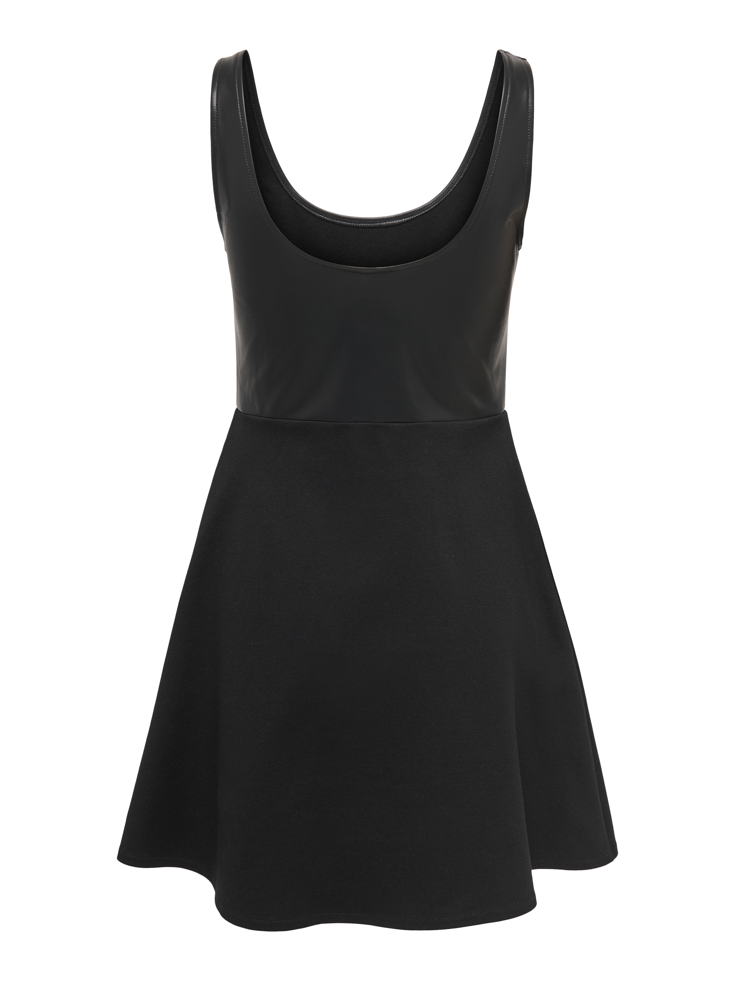ONLY Minikleid "ONLMALI S/L FAUX LEATHER MIX DRESS OTW" Materialmix mit Lederimitat