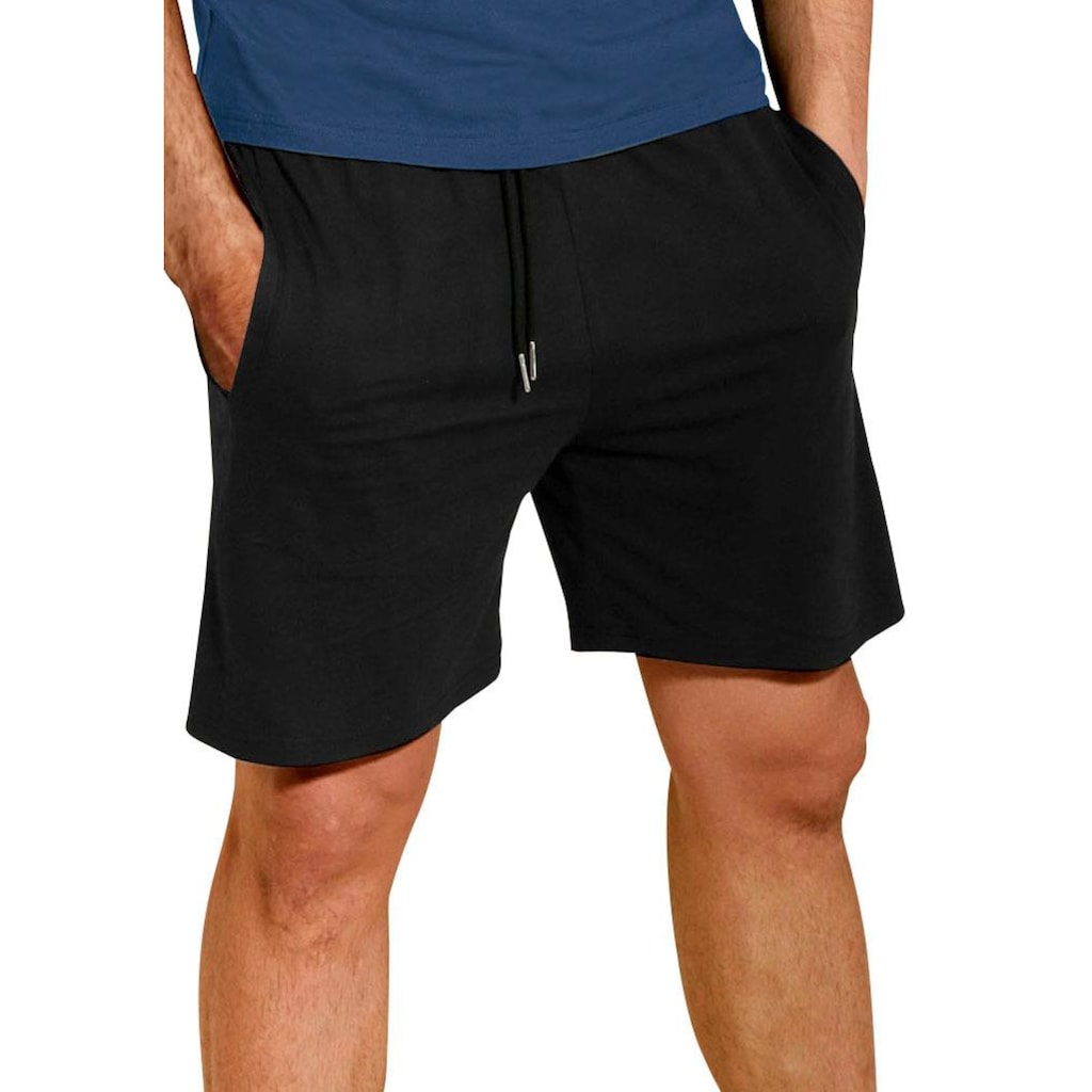 AUTHENTIC UNDERWEAR Schlafshorts »kurze Relaxshort, mit Kordel, Jogginghose,«, aus reiner Baumwolle