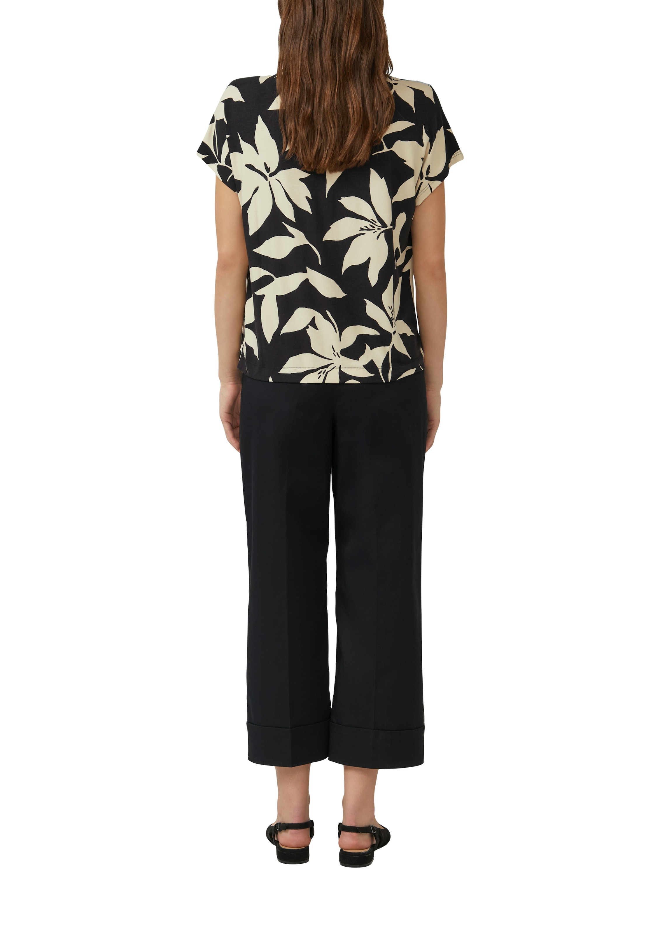 s.Oliver Kurzarmshirt Sommer-Tunika mit floralem Muster