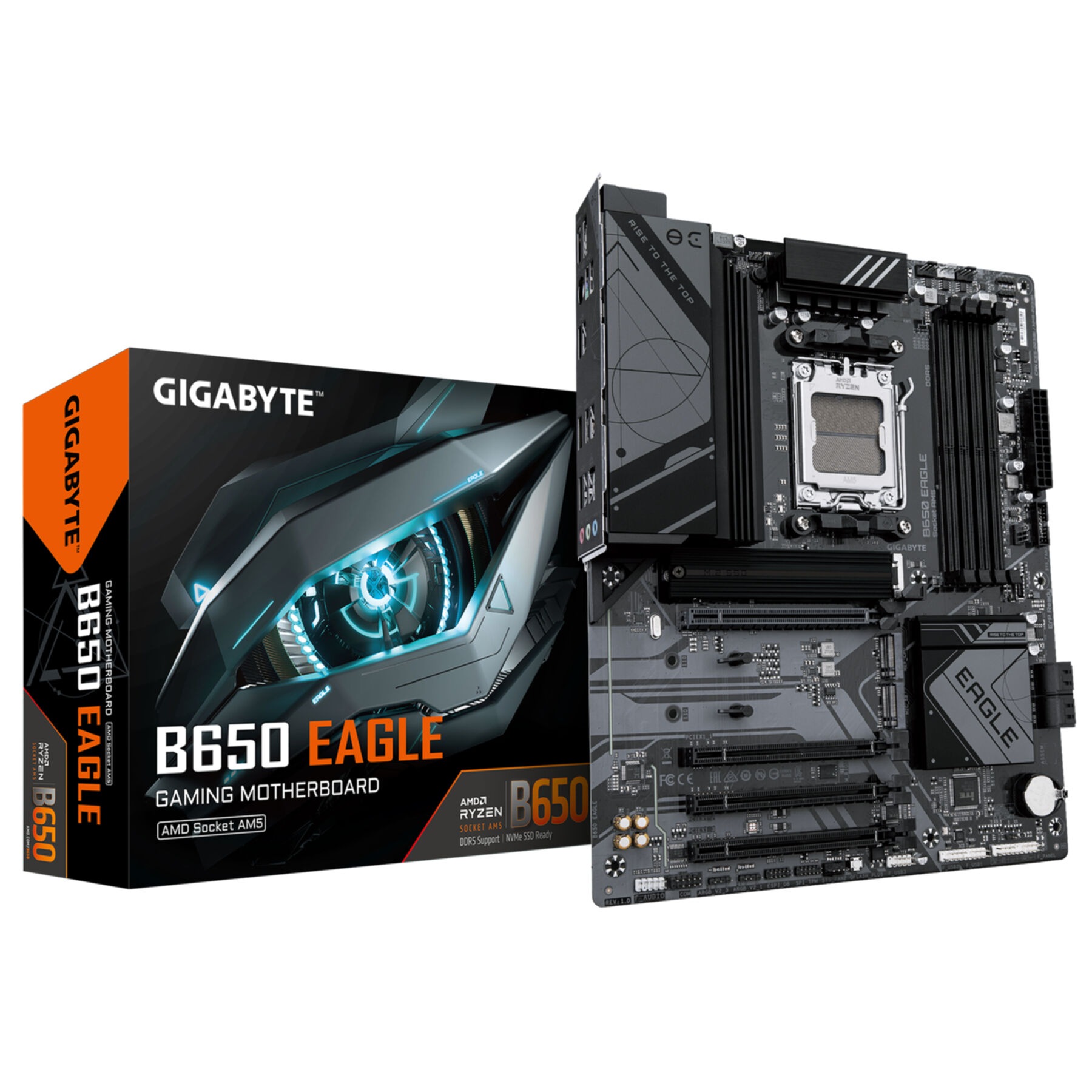 Gigabyte Mainboard »B650 EAGLE Mainboard - AMD Ryzen 9000er-Serie, 12+2+2 Phasen VRM, bis«