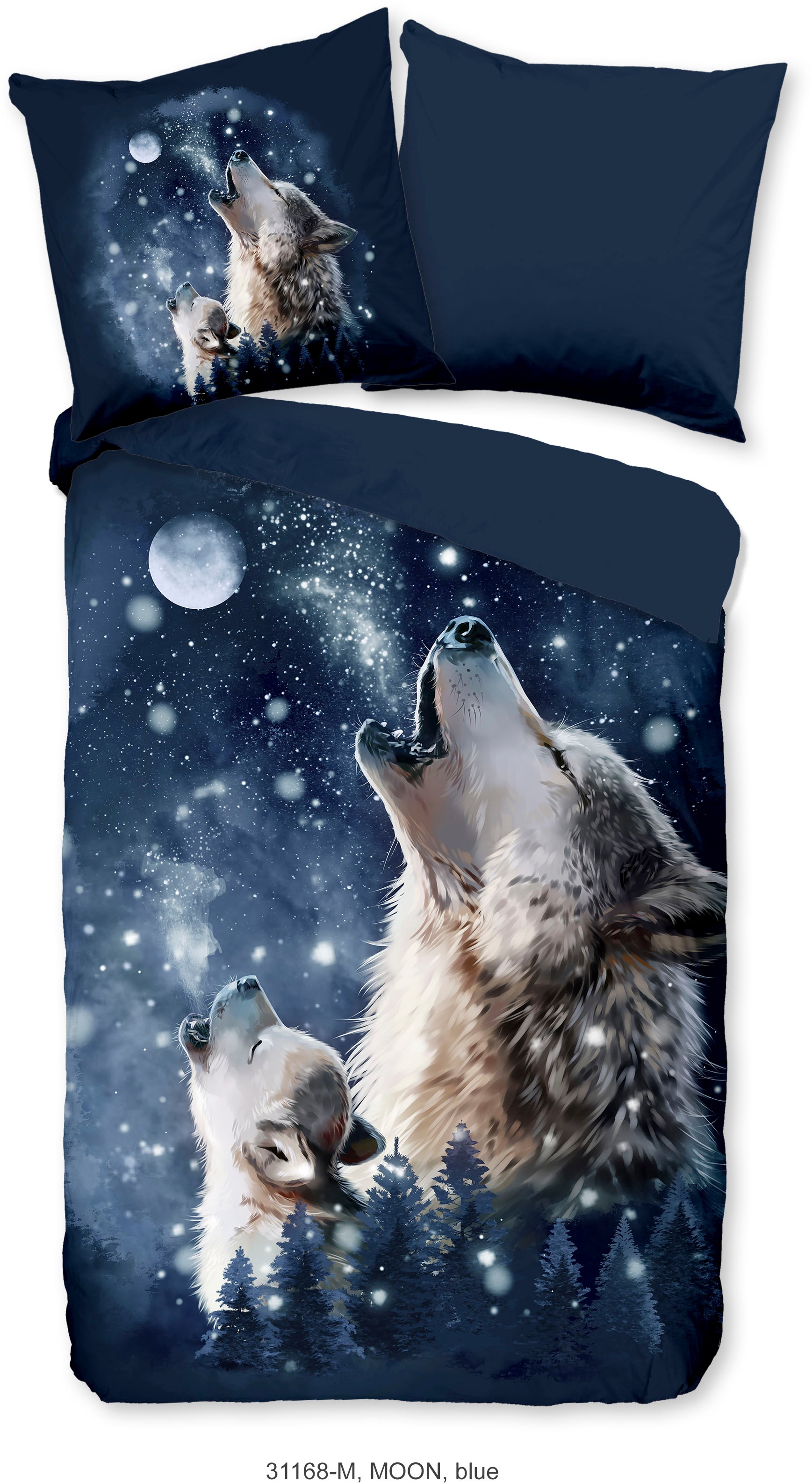 PURE luxury collection Wendebettwäsche "Moon" 2 Stk. Mikrofaser, 135x200, P günstig online kaufen