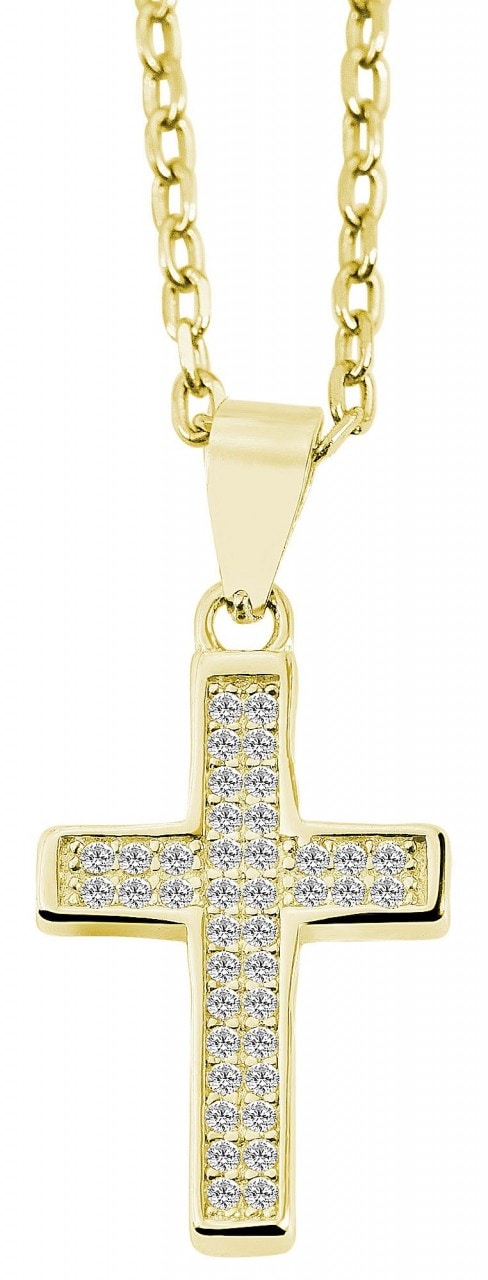Adelia´s Kettenanhänger »Neuheit 2025 - eleganter Kreuz Anhänger aus 925 Sterling Silber«