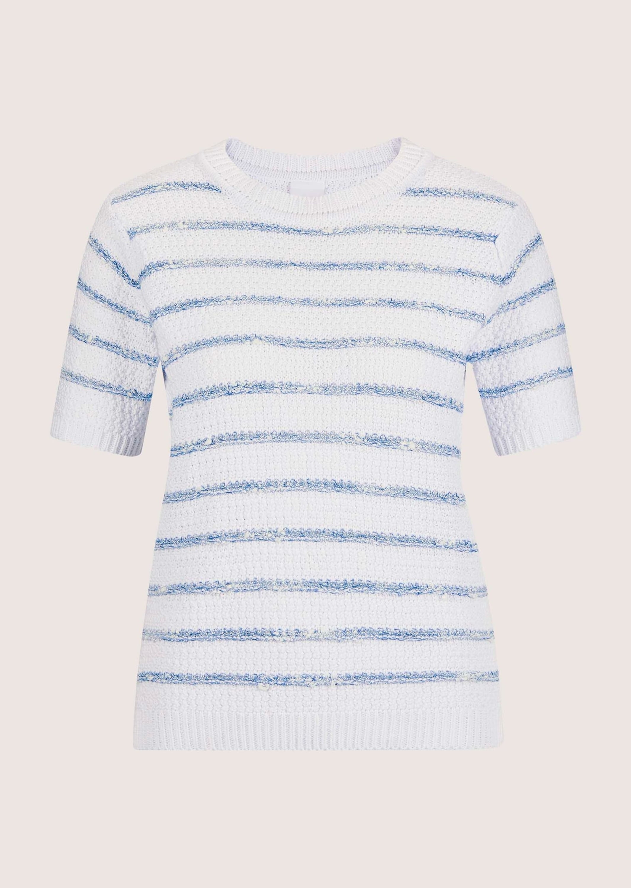 MADELEINE Longpullover "Pullover Ringel-Pullover mit kurzen Ärmeln" günstig online kaufen