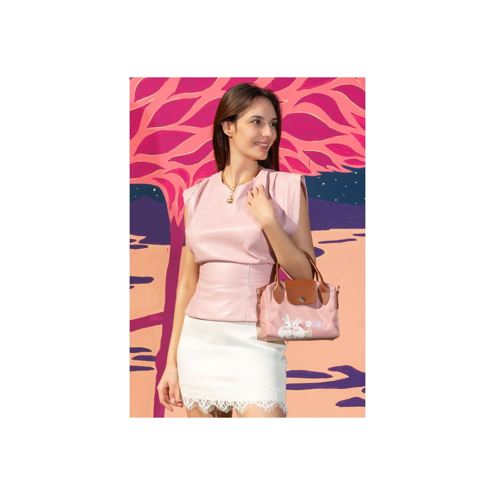 DOGO Handtasche »Fontana Shopper-Tasche Bunny Love Damen Schultertasche« Handgefertigt