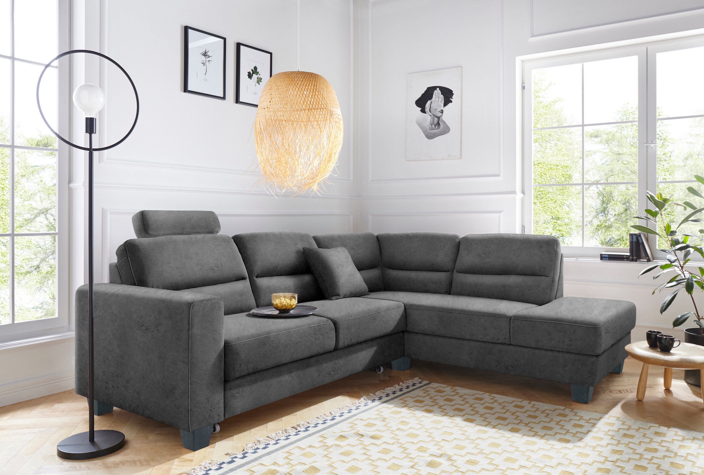 TRENDMANUFAKTUR Ecksofa "Chamber, zeitlos & elegant, bequem, L-Form", inklu günstig online kaufen