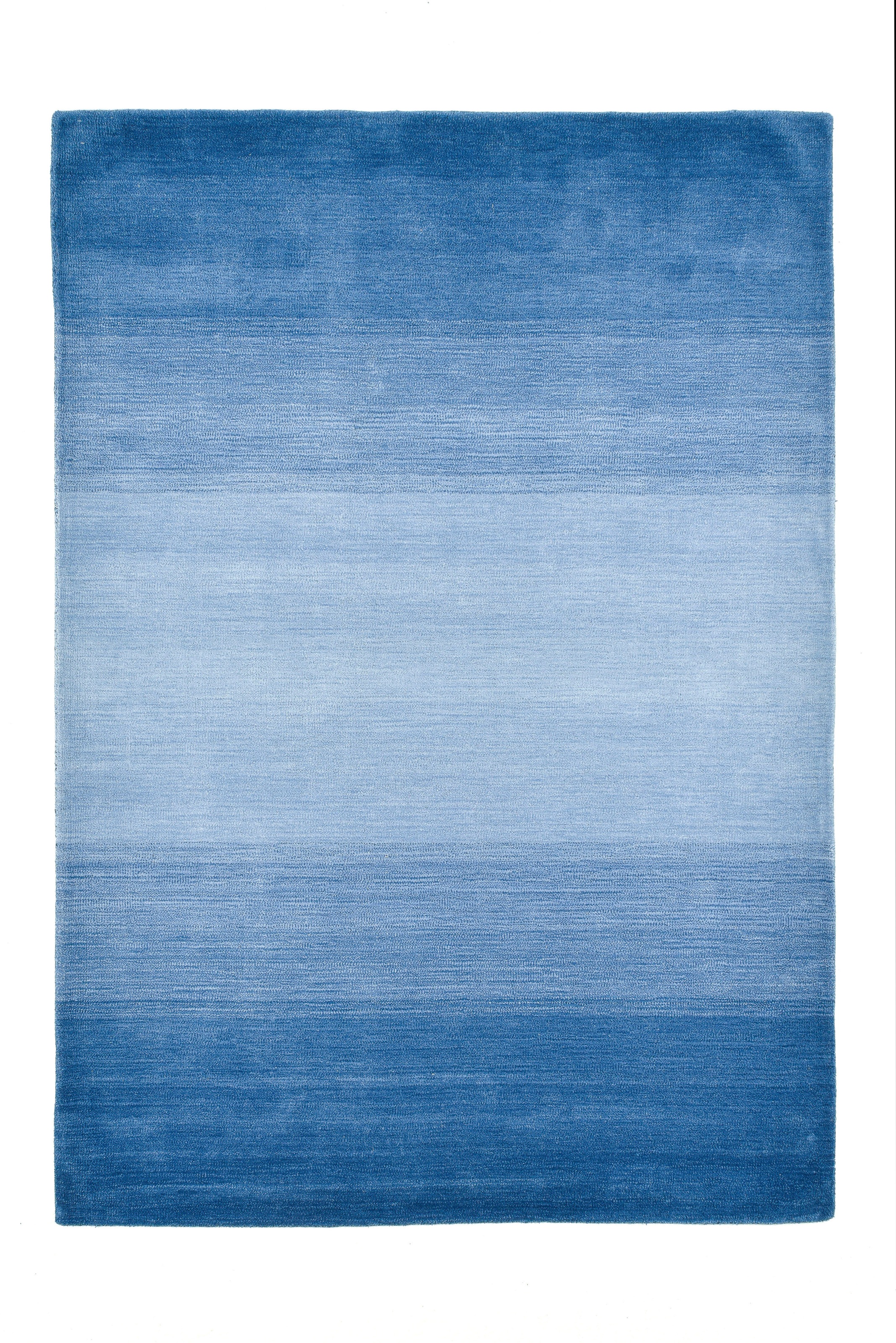 Wollteppich OTTO HOME "Lessach", blau, B:60cm H:14mm L:90cm, Schurwolle, Teppiche, Handweb Teppich, mit modernem Farbverlauf, reine Wolle, handgewebt 3