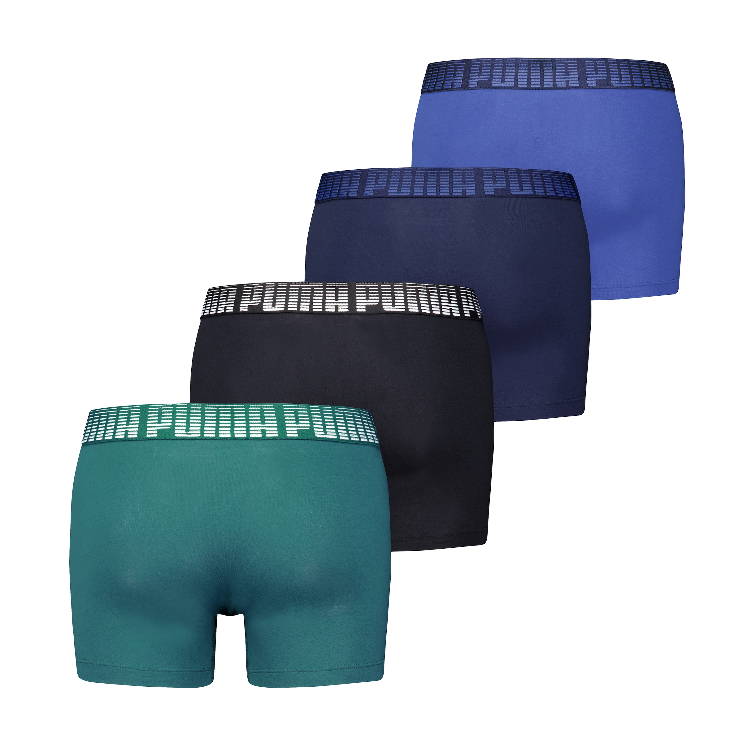PUMA Boxershorts 4er Pack,  ohne Eingriff, mit Logobund, elastisch