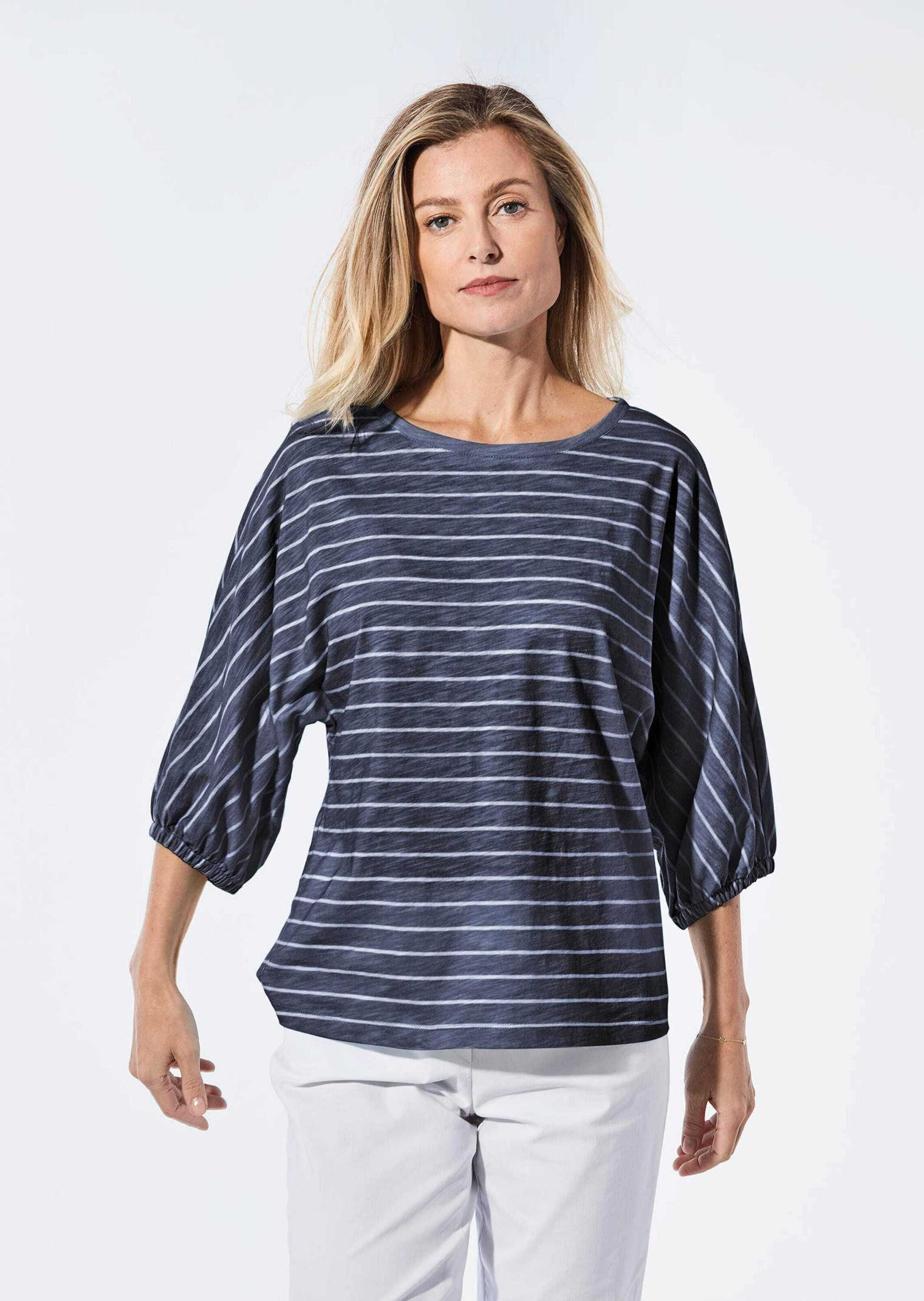 GOLDNER Kurzarmshirt »Kurzgröße Shirt aus Effektgarn«