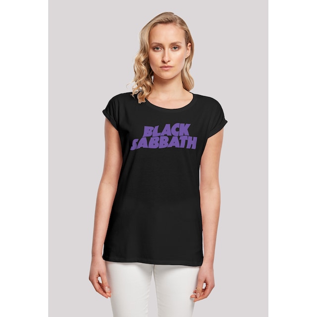 F4NT4STIC T-Shirt »Black Sabbath Heavy Metal Band Wavy Logo Black«, Print  für bestellen | BAUR
