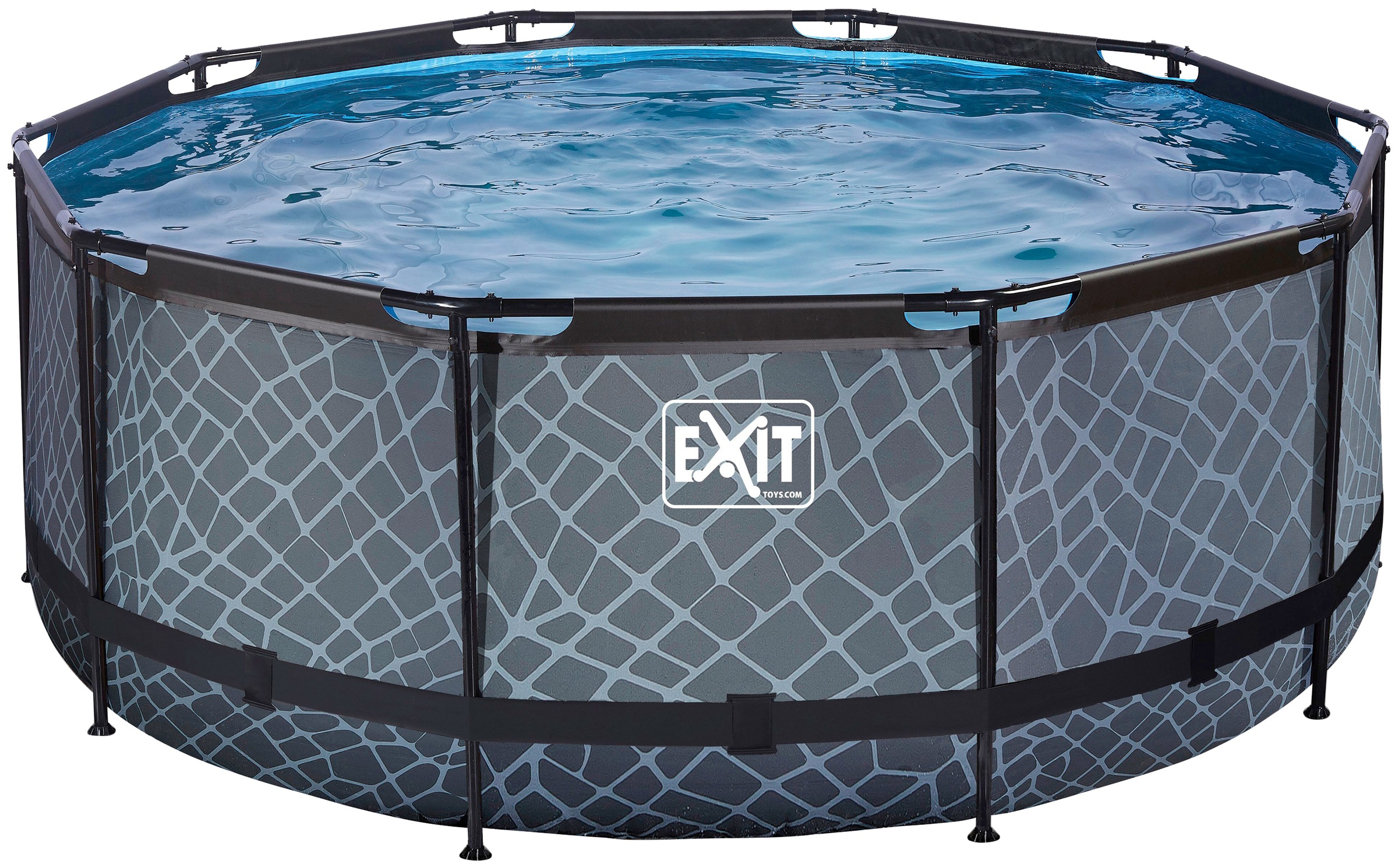 EXIT Framepool »inkl. Sicherheitsleiter«, (Set, 4 tlg.), ØxH: 360x122 cm, mit Kartuschenfilter-Pumpe & Filterkartusche