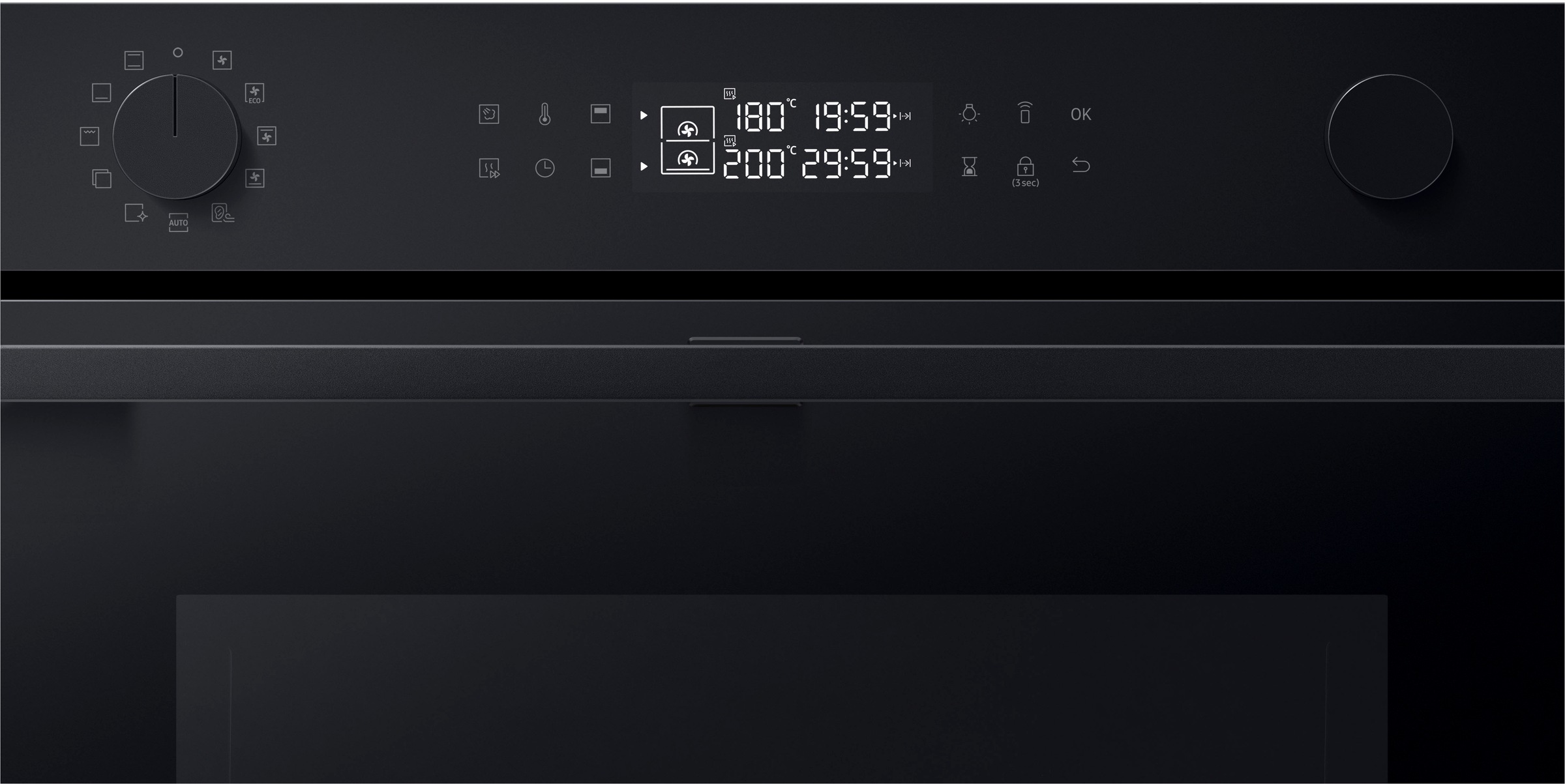 Samsung Einbaubackofen Serie 4 »NV7B45502AK/U1«, Pyrolyse-Selbstreinigung, Dual Cook Flex