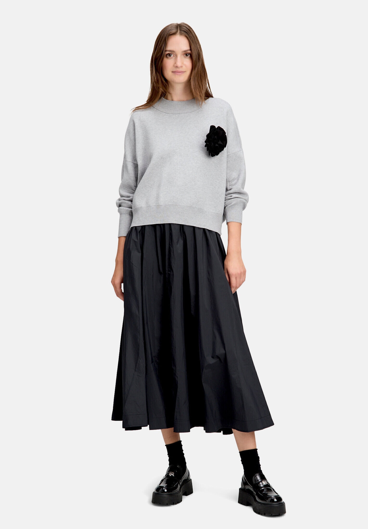 Cartoon Strickpullover "Damen mit Rundhalsausschnitt" 1 Stk.