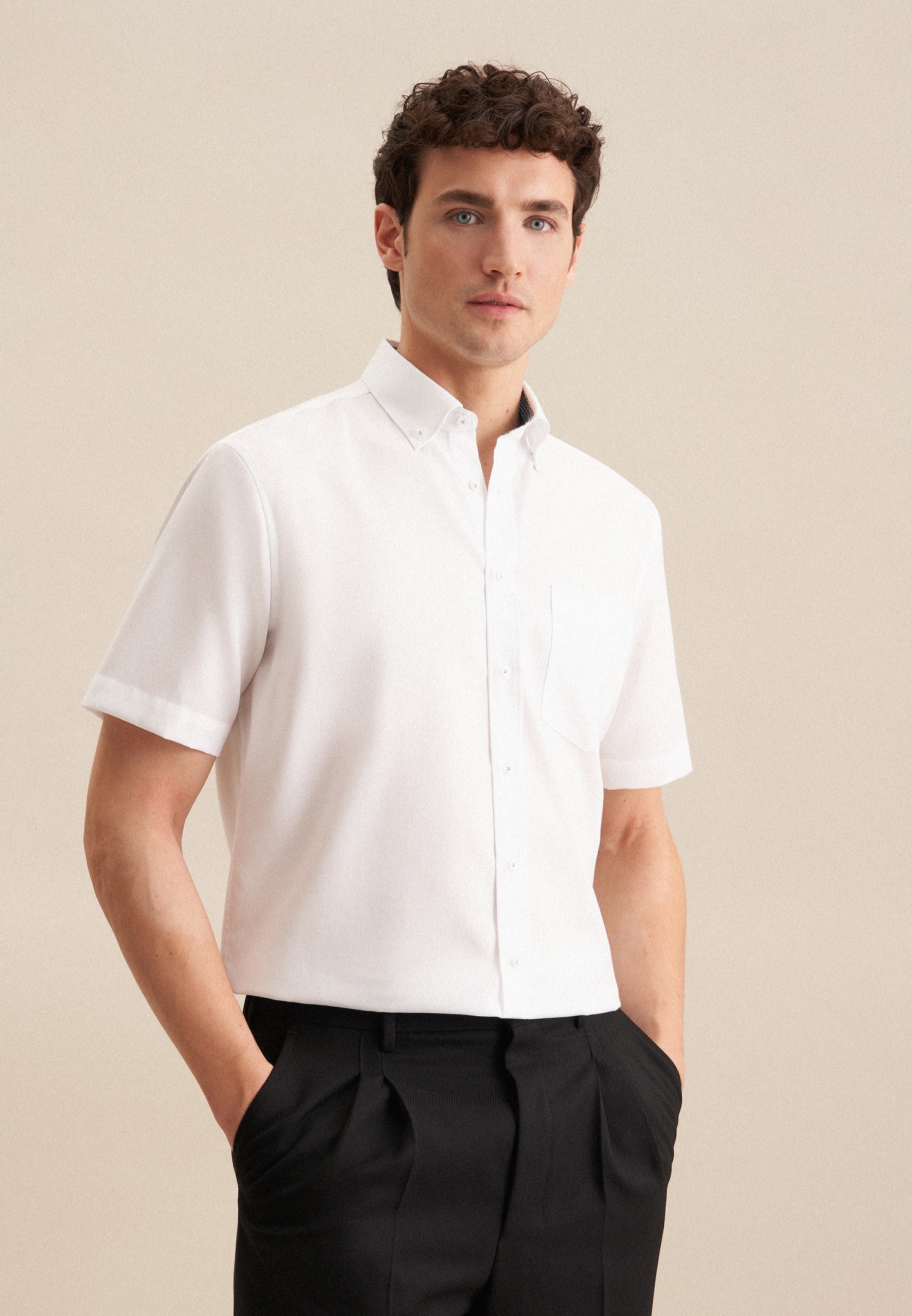 seidensticker Businesshemd "Regular" Regular 1/2 Button-Down-Kragen Struktu günstig online kaufen