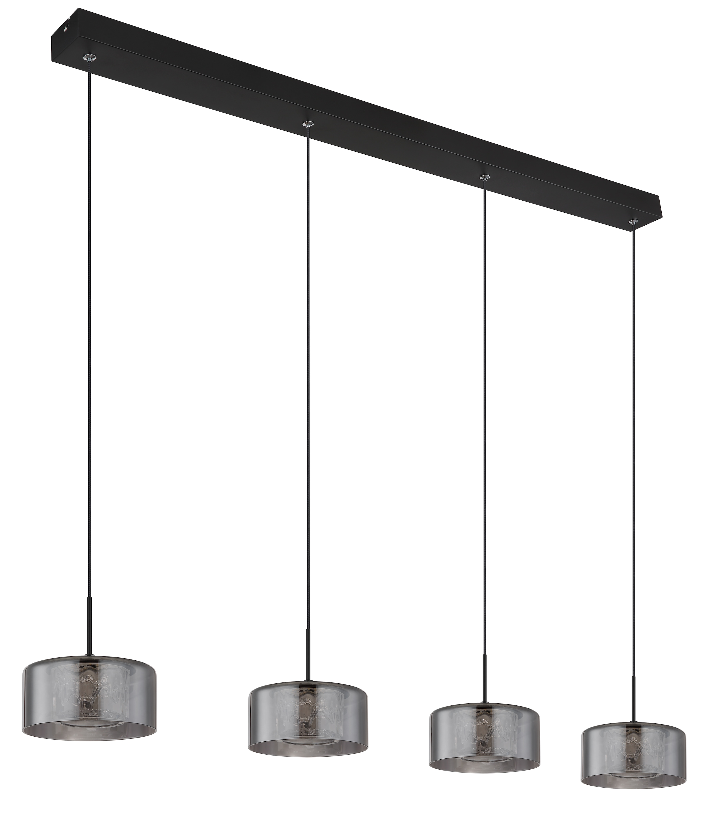 GLOBO LIGHTING LED Pendelleuchte »FOGSY«, Leuchtmittel LED-Modul | LED fest integriert, Hängelampe/Pendelleuchte/Glas rauchfarben/Höhe kürzbar/Esstisch