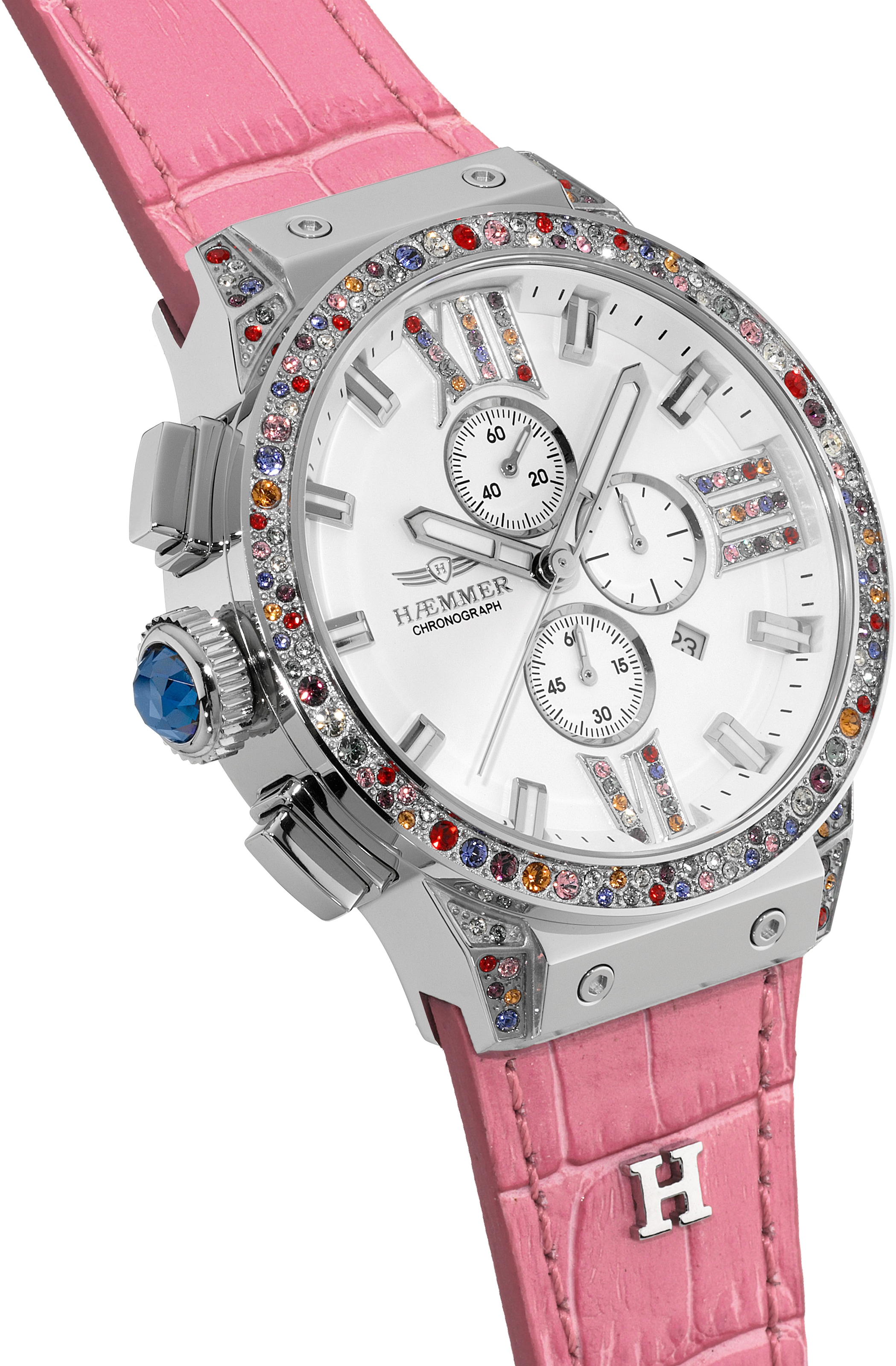 HAEMMER GERMANY Chronograph »EMINENT«, Quarzuhr, Armbanduhr, Damenuhr, analog, Tag, Stoppfunktion