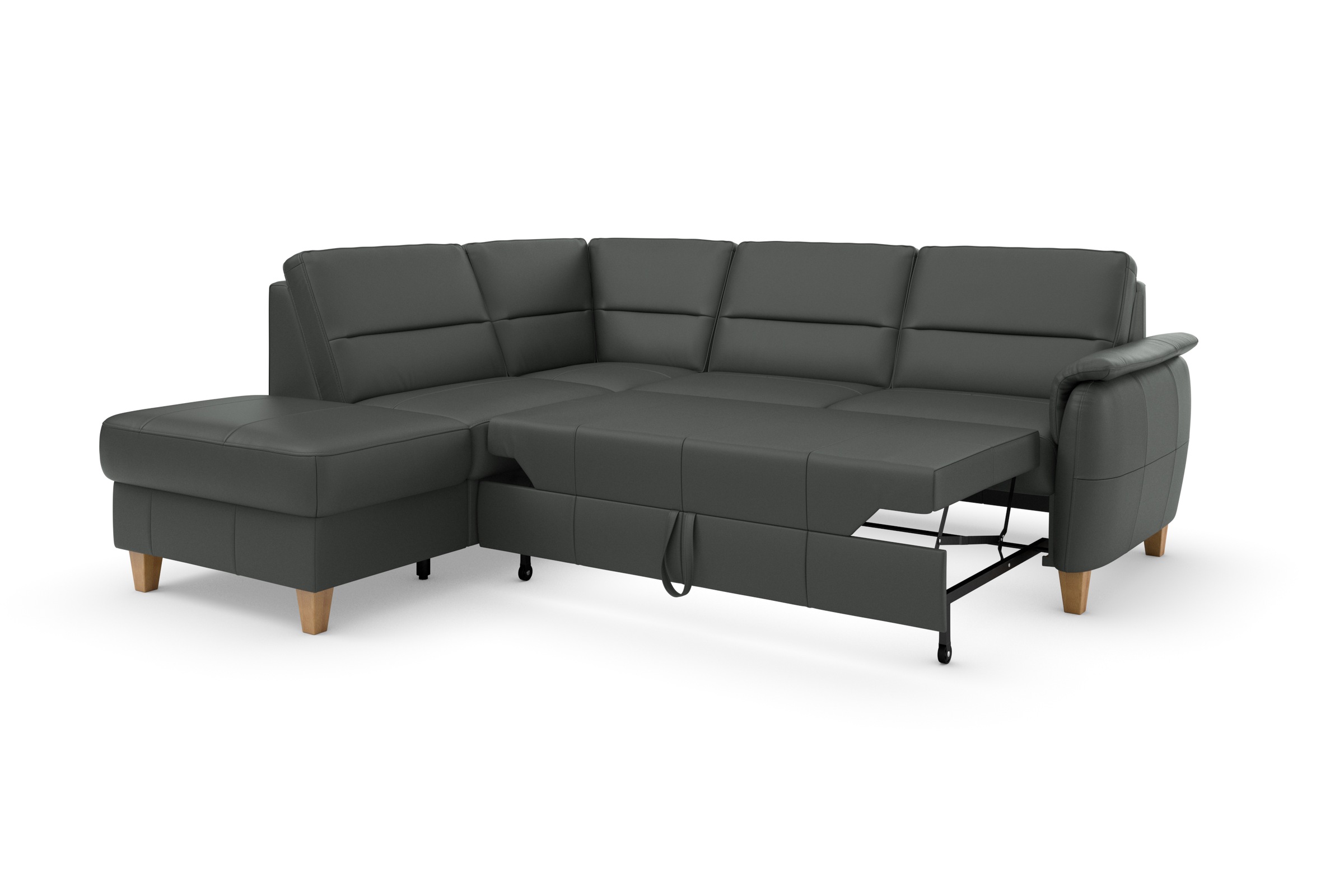 Home affaire Ecksofa »Palmera L-Form«, Federkern, wahlweise mit Bettfunktion und mit/ohne Stauraum
