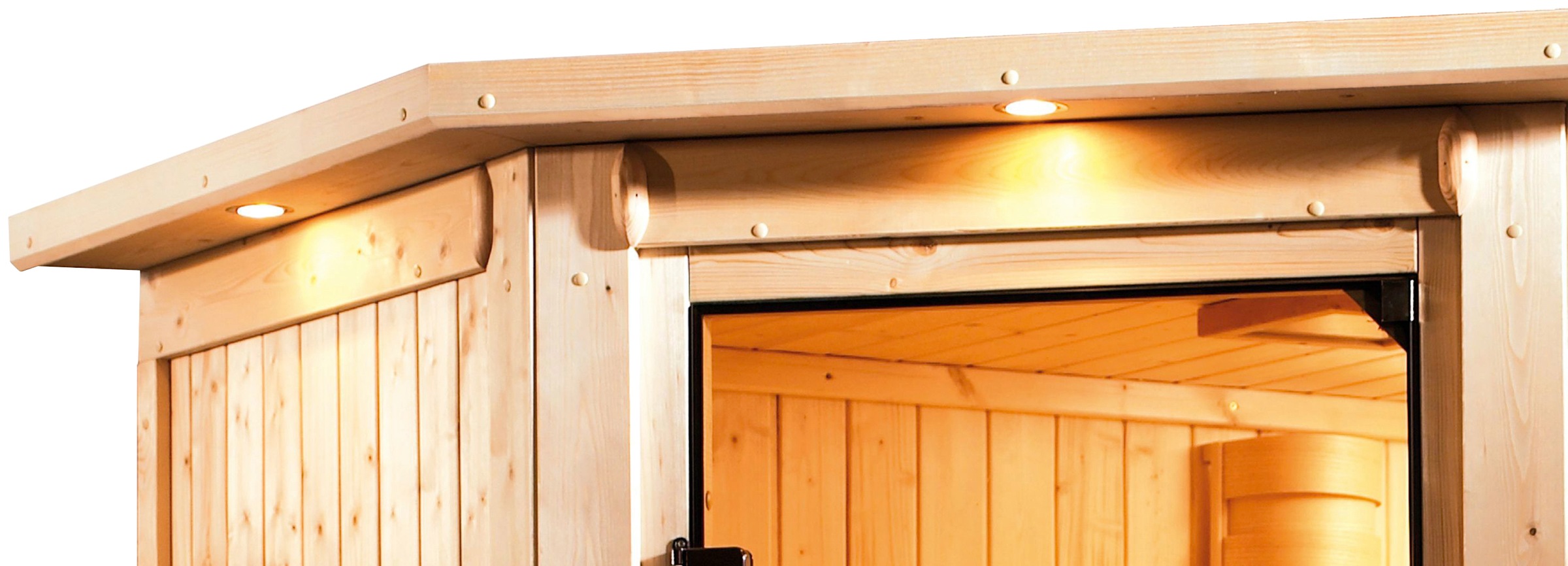Karibu Sauna »Sanna 2«, 9-kW-Ofen mit externer Steuerung
